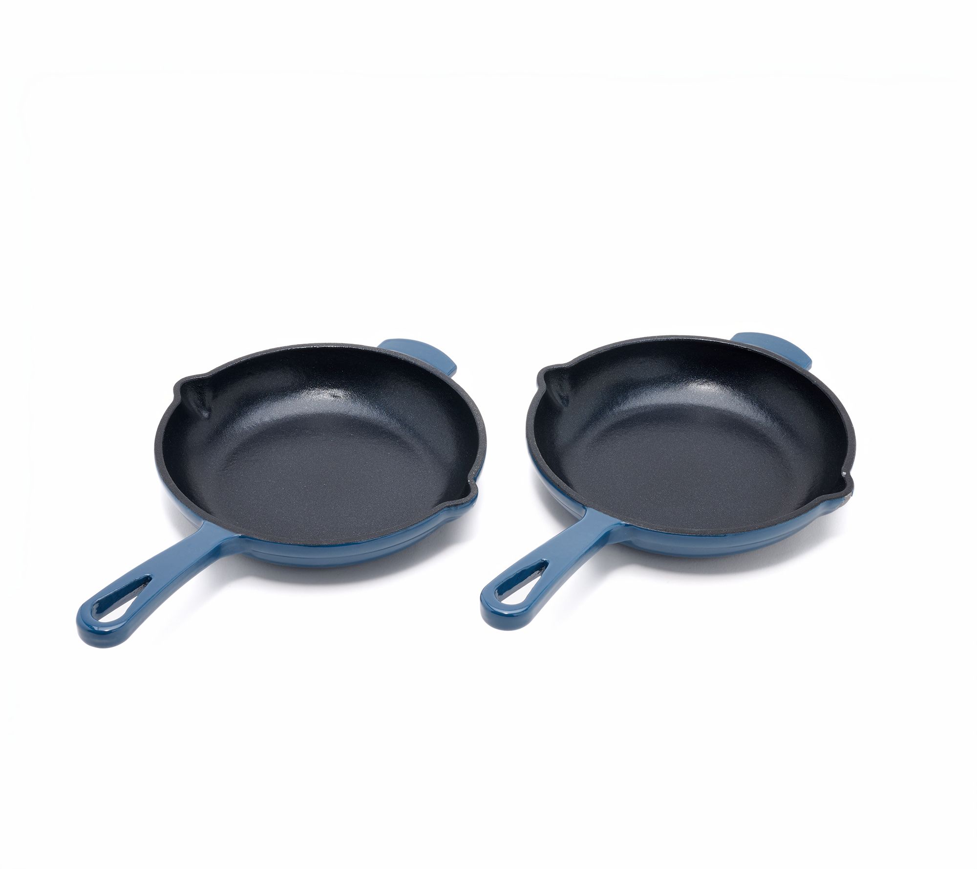 "As Is" Geoffrey Zakarian S/2 Nonstick Cast Iron 6"Skillets