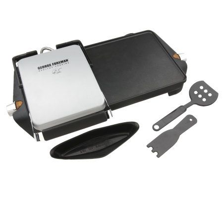 George Foreman Combo Nonstick Contact Grill & Griddle 