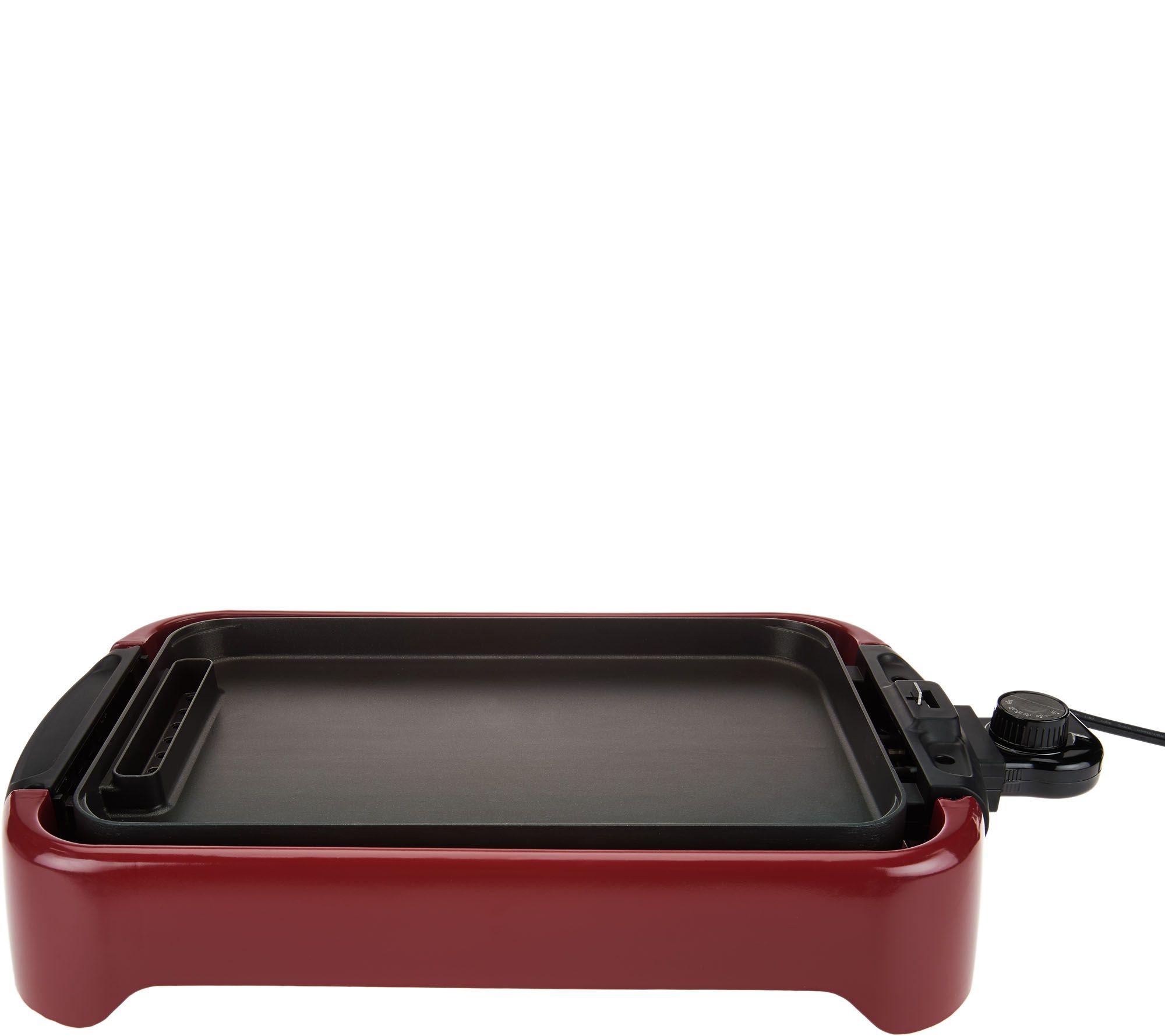 Cook's Essentials Reversible Grill/Griddle w/ Glass Lid