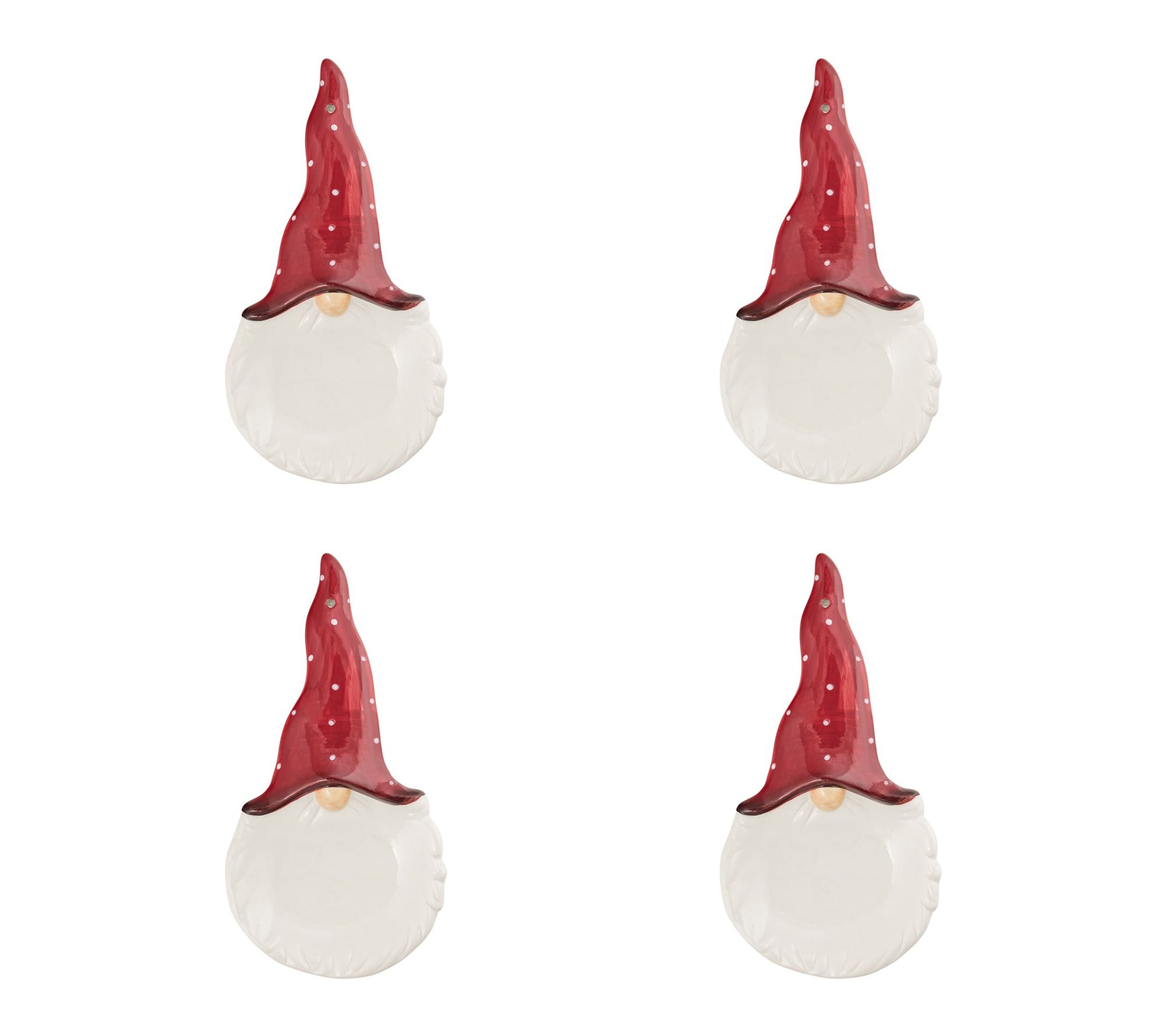 10 Strawberry Street Set of 4 Winter Friends Tidbit Plates