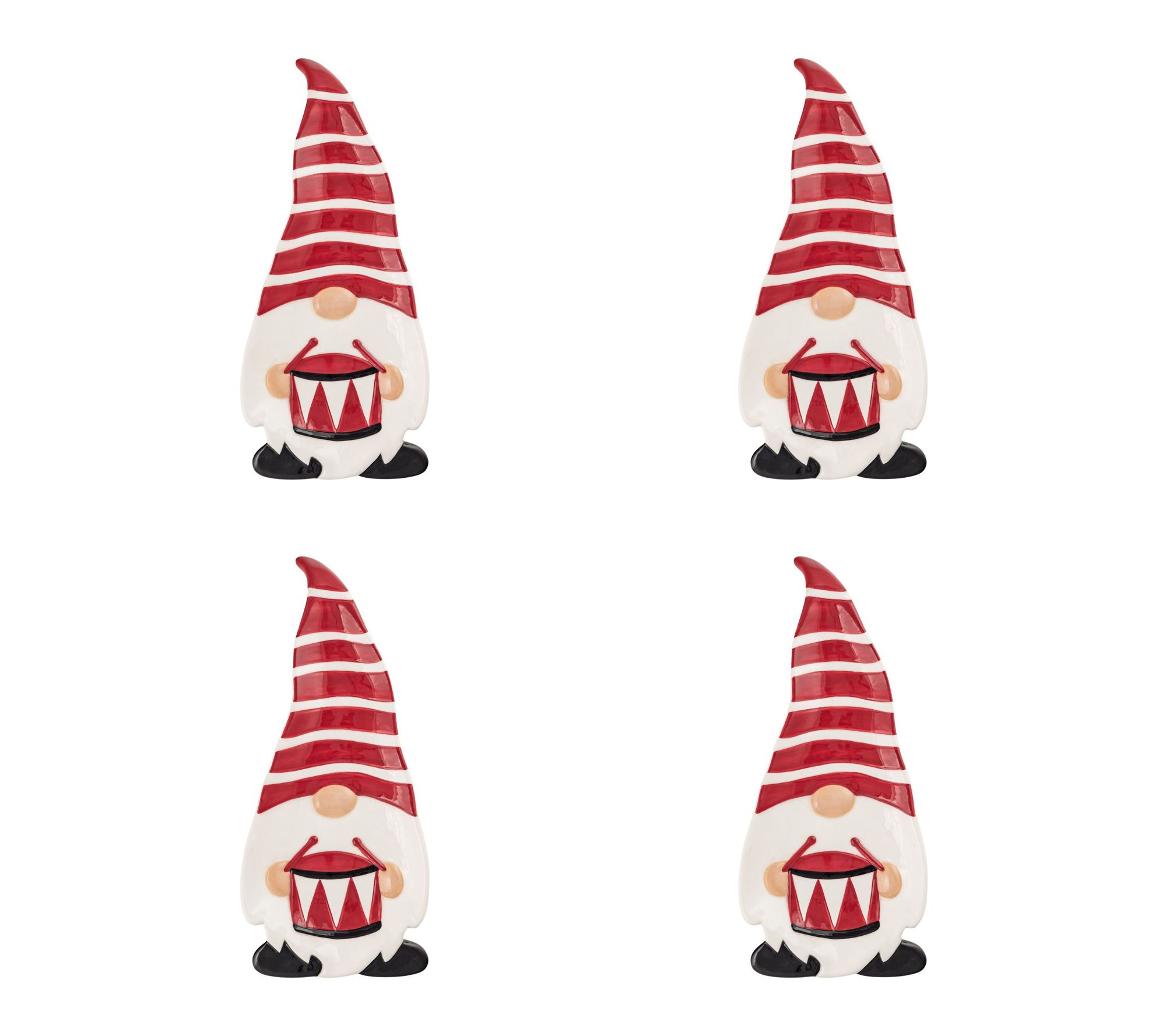 10 Strawberry Street Set of 4 Winter Friends Tidbit Plates