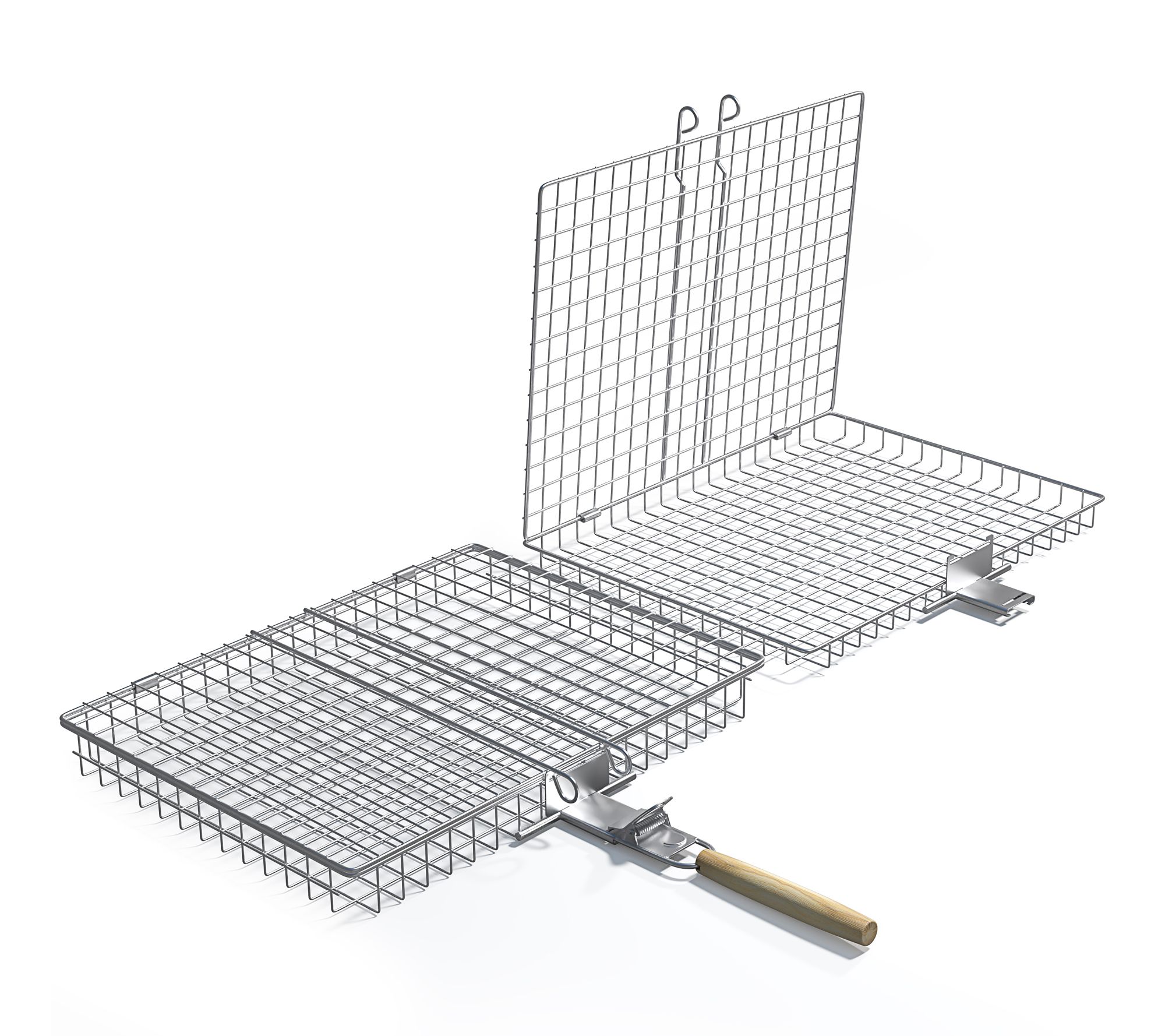 Sorbus Set of 2 Folding Barbecue Grilling Basket w/ Handle