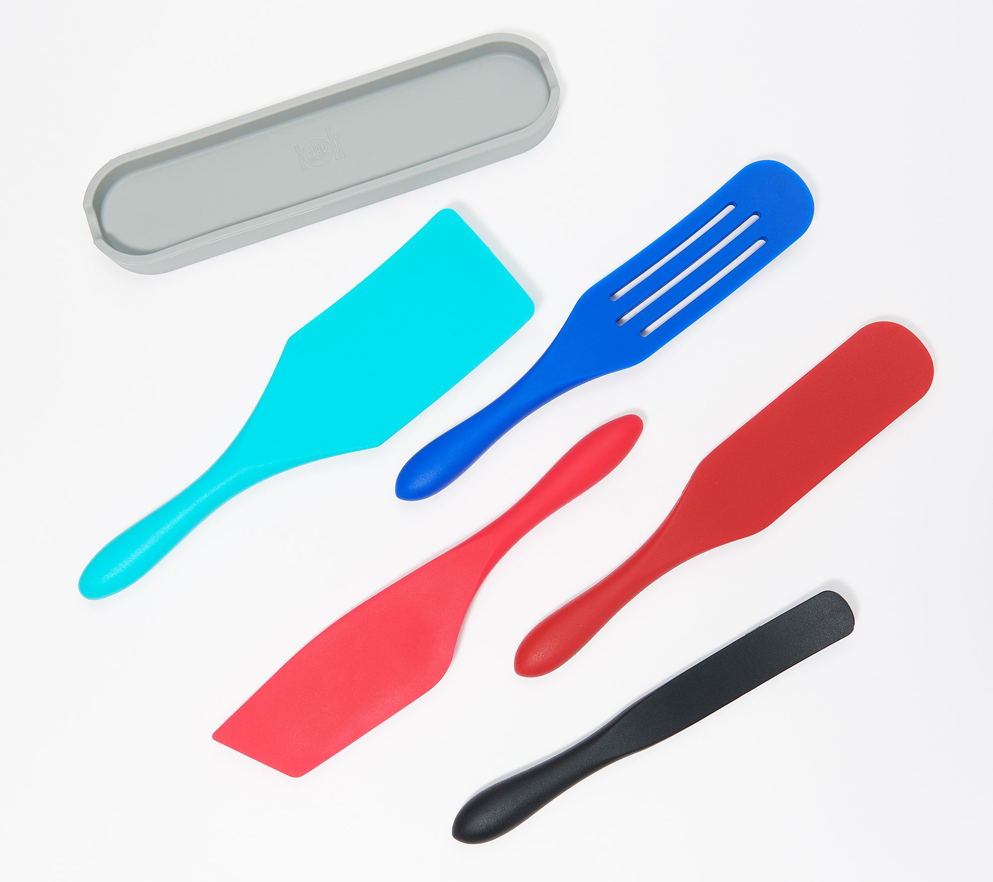 Mad Hungry 5-Pc Silicone Spurtle Set With Spurtle Rest
