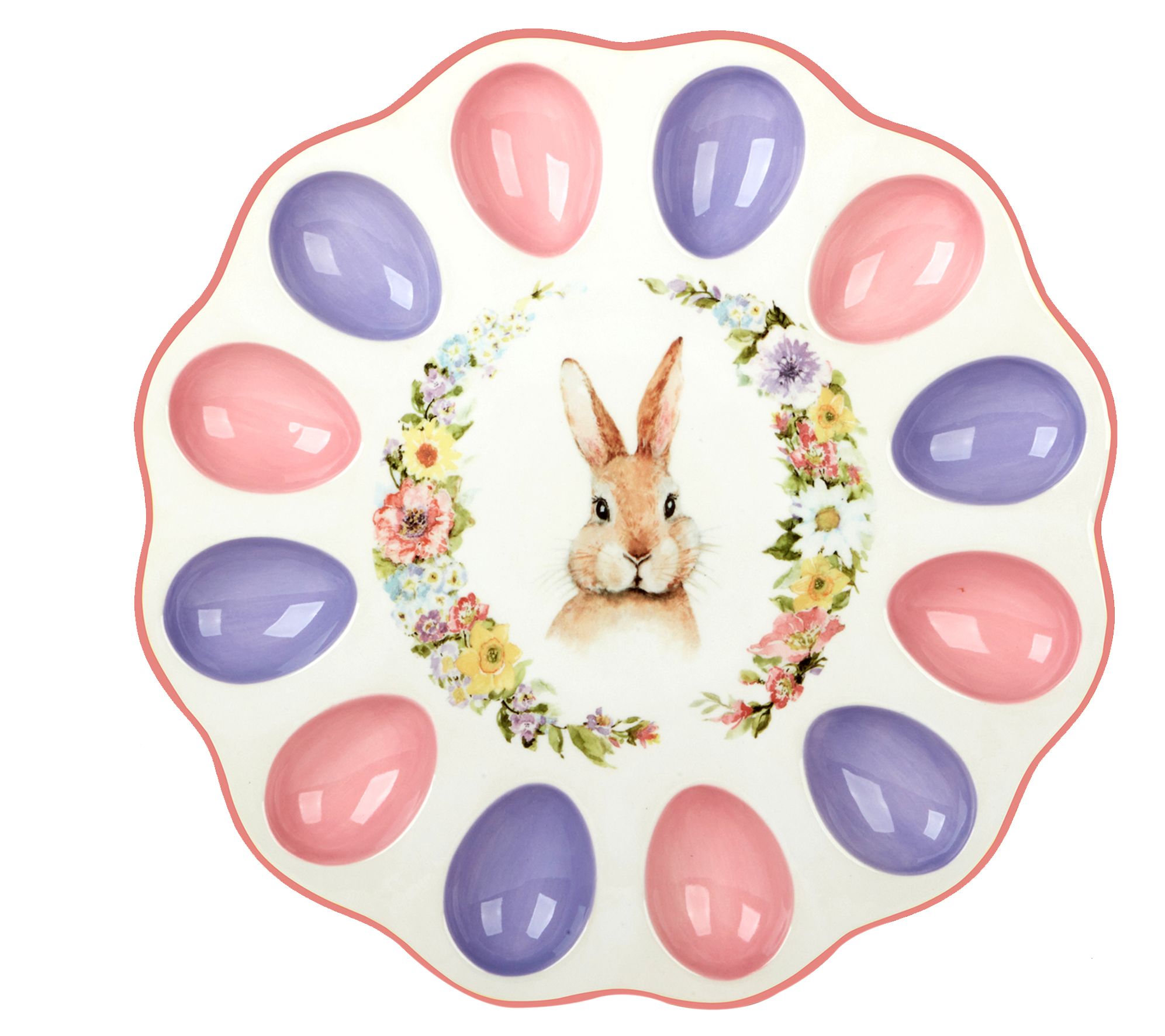 Certified International Easter Garden 3D Deviled Egg Plate