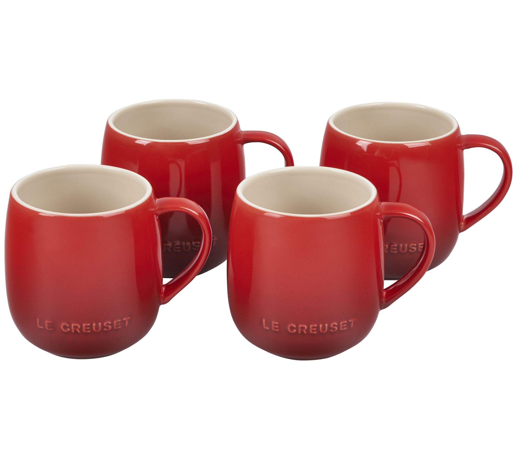 Le Creuset Set of (4) 13-oz Heritage Mugs