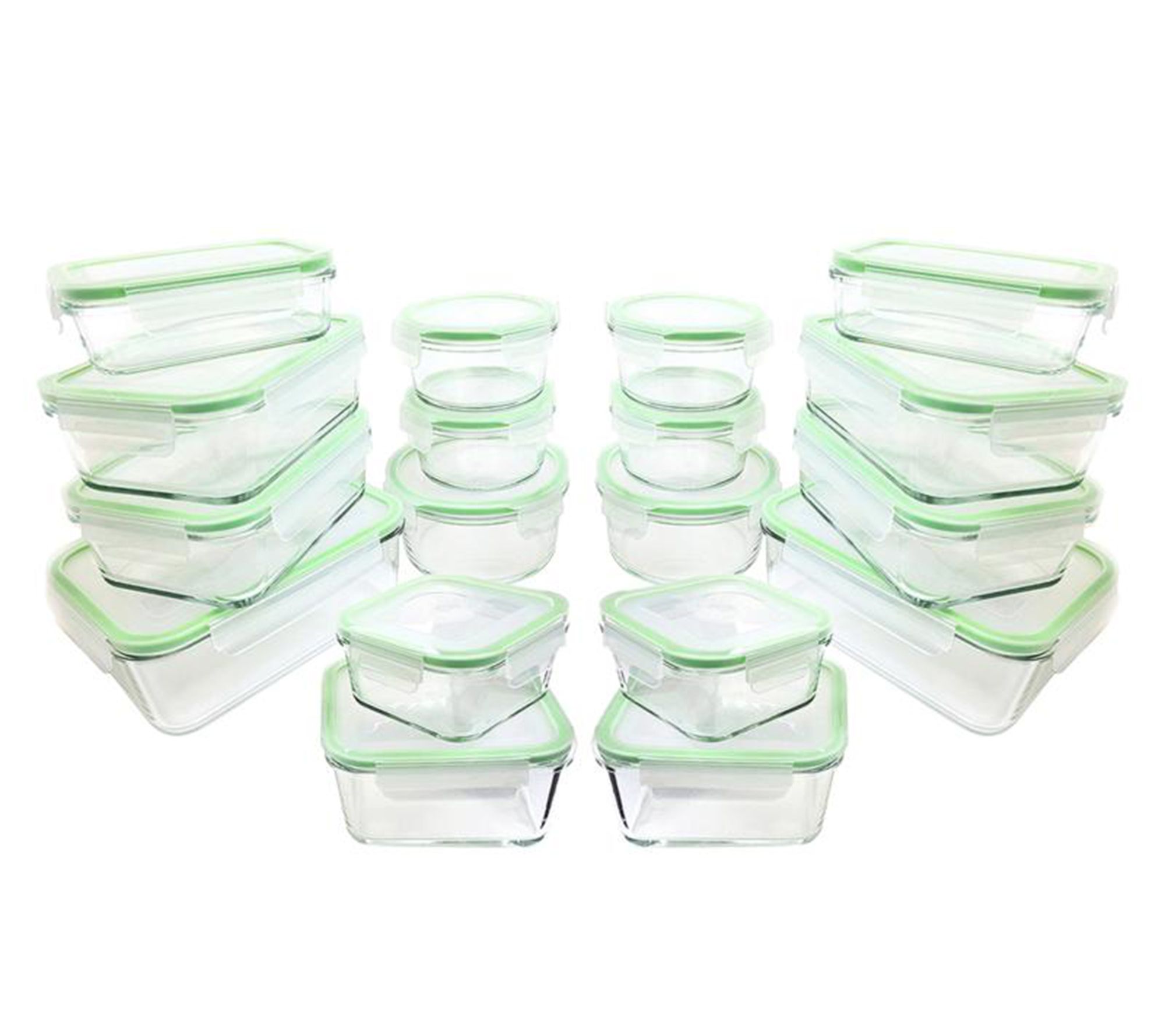16 Pcs Collapsible Food Storage, Silicone Food Storage Containers with Lids  Including 8 Round Bowls, 8 Rectangle Bowls Collapsible Freezer Bowls Sets  for Dishwasher Freezer Safe (Green)