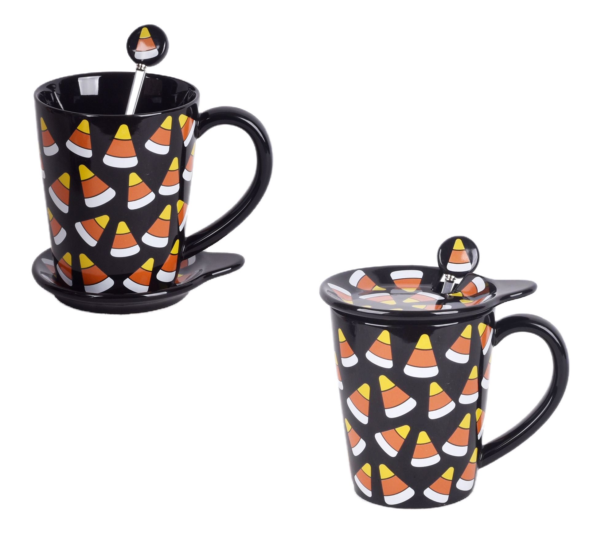 Temp-tations Seasonal Set of 2 Mugs with Spoon