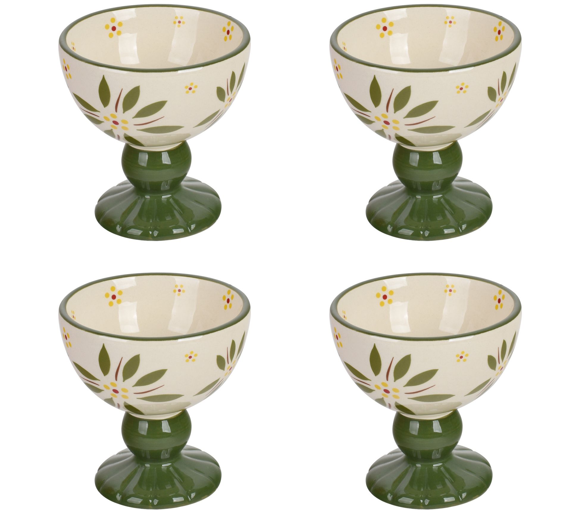 Temp-tations Old World Set of (4) 6-oz Pedestal Cups
