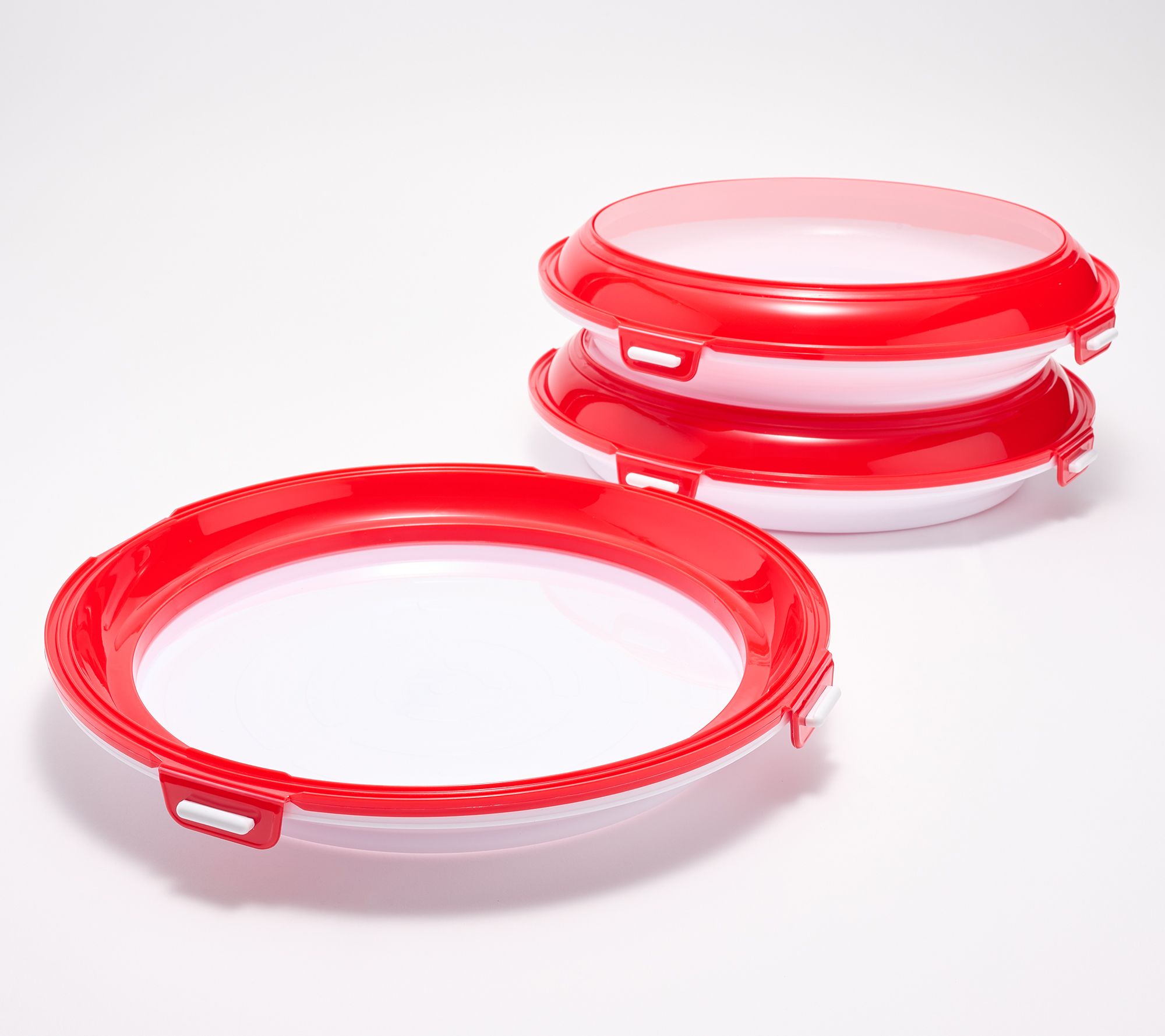 Deni Set of 3 Serve & Store Plates with Reversible Lids