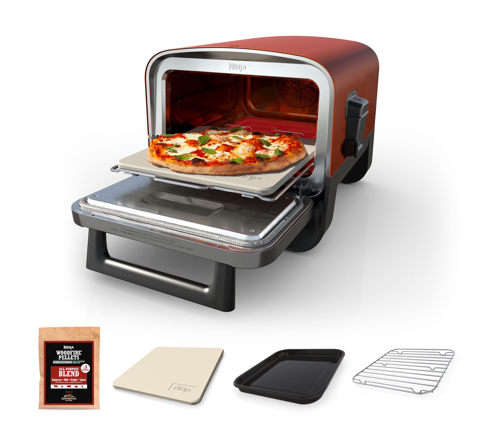 Ninja Woodfire 8-in-1 Outdoor BBQ Smoker and Pizza Oven on QVC 