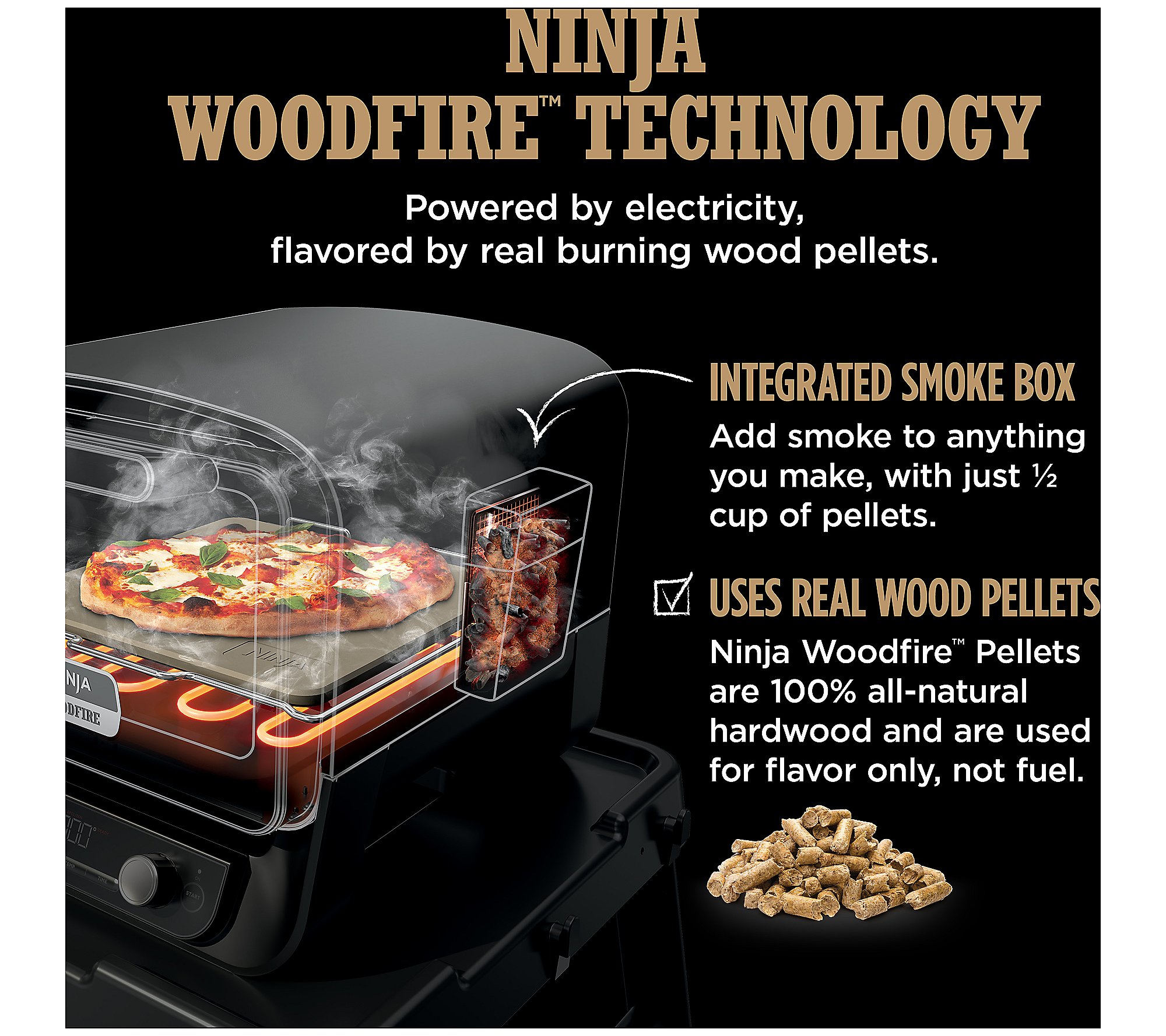 Ninja Woodfire 8-in-1 Outdoor BBQ Smoker and Pizza Oven 
