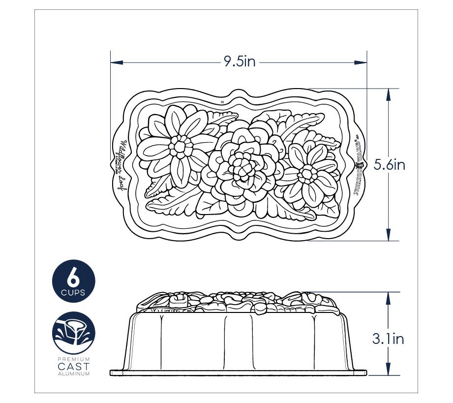 Nordic Ware Wildflower Loaf Pan Bundle on QVC 