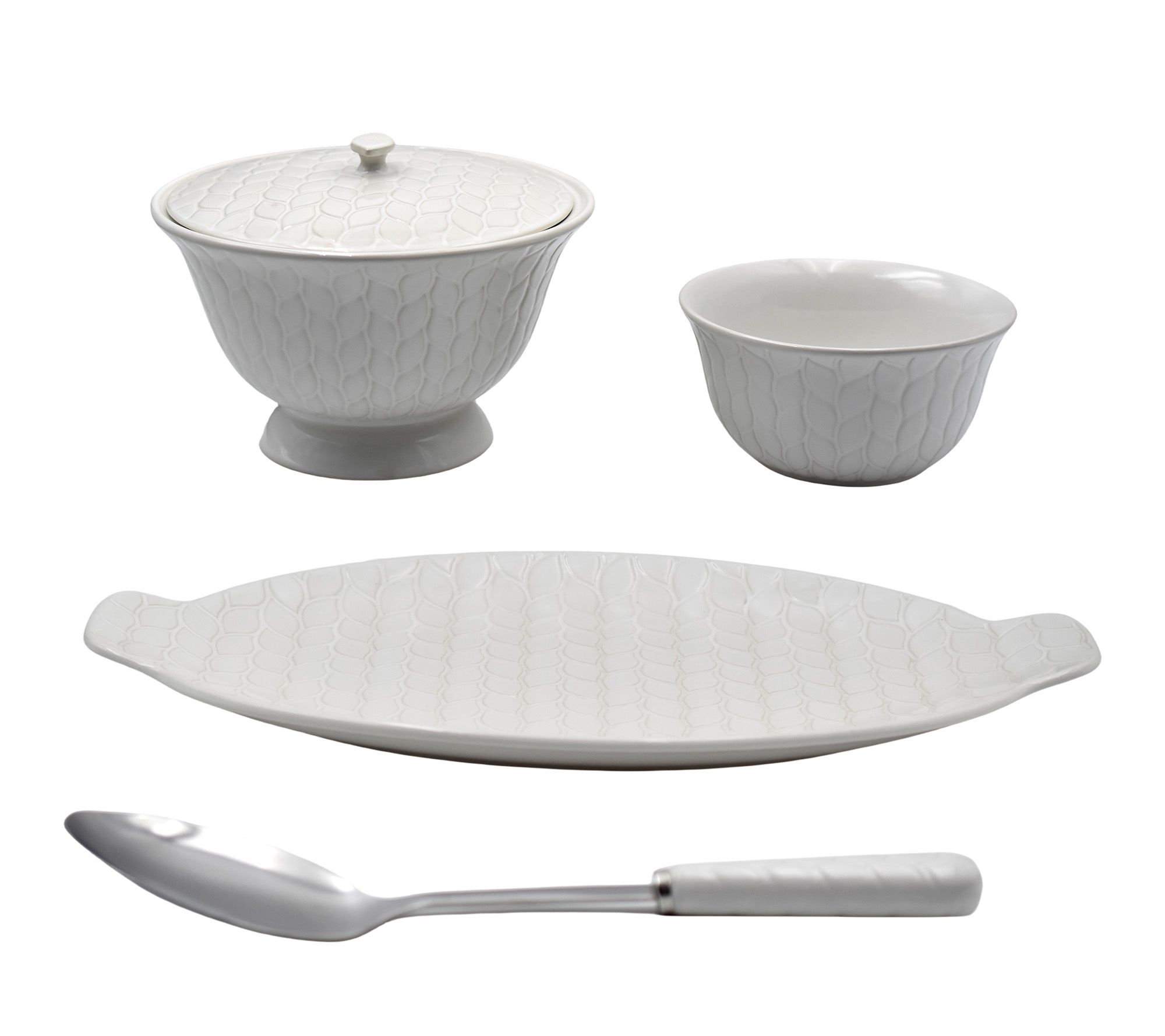 Temp-tations Carved Willow Nostalgic 5-pc Serving Platter and Bowl Set