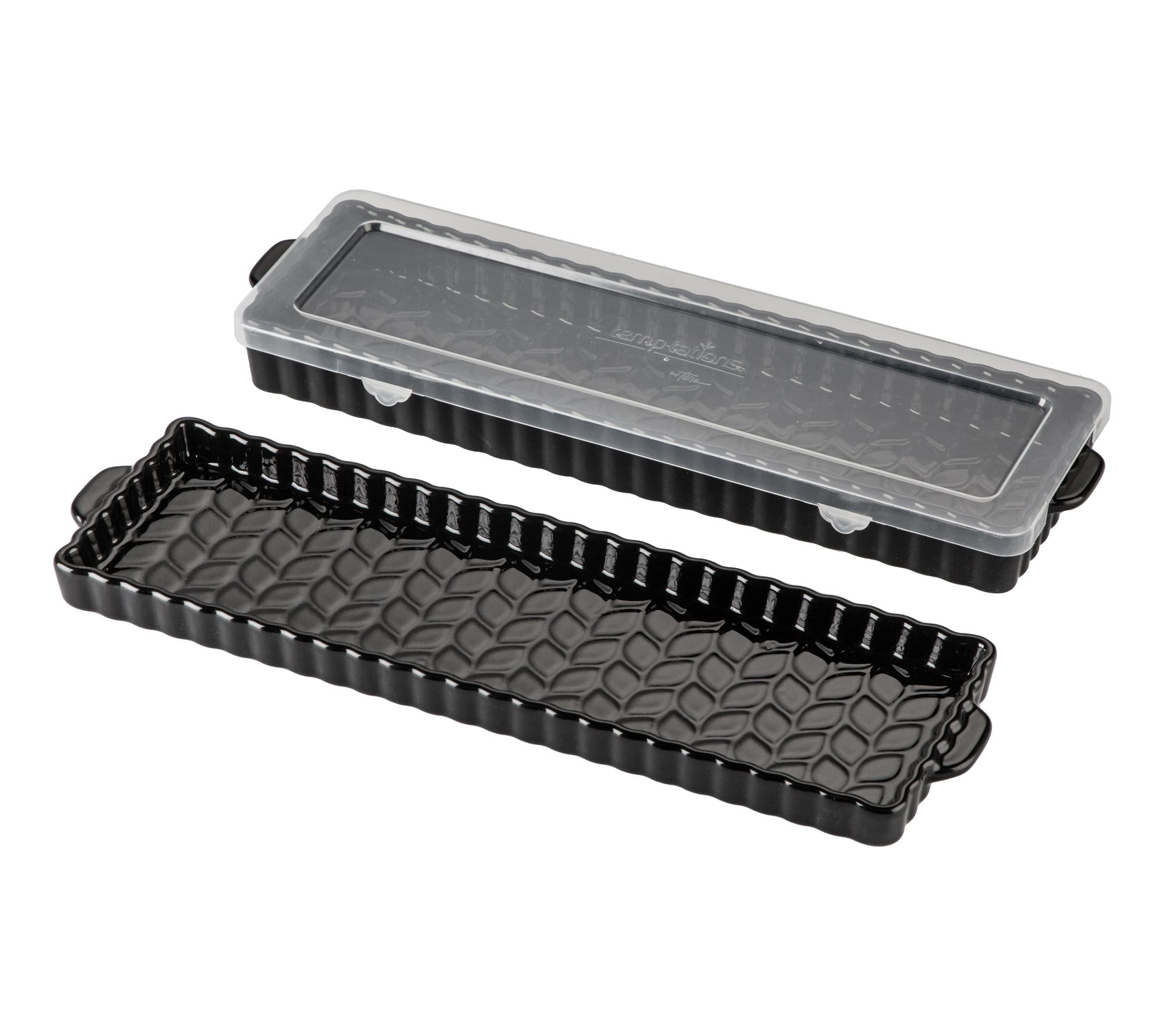 Temp-tations Carved Willow Tart Pan with Lid-It