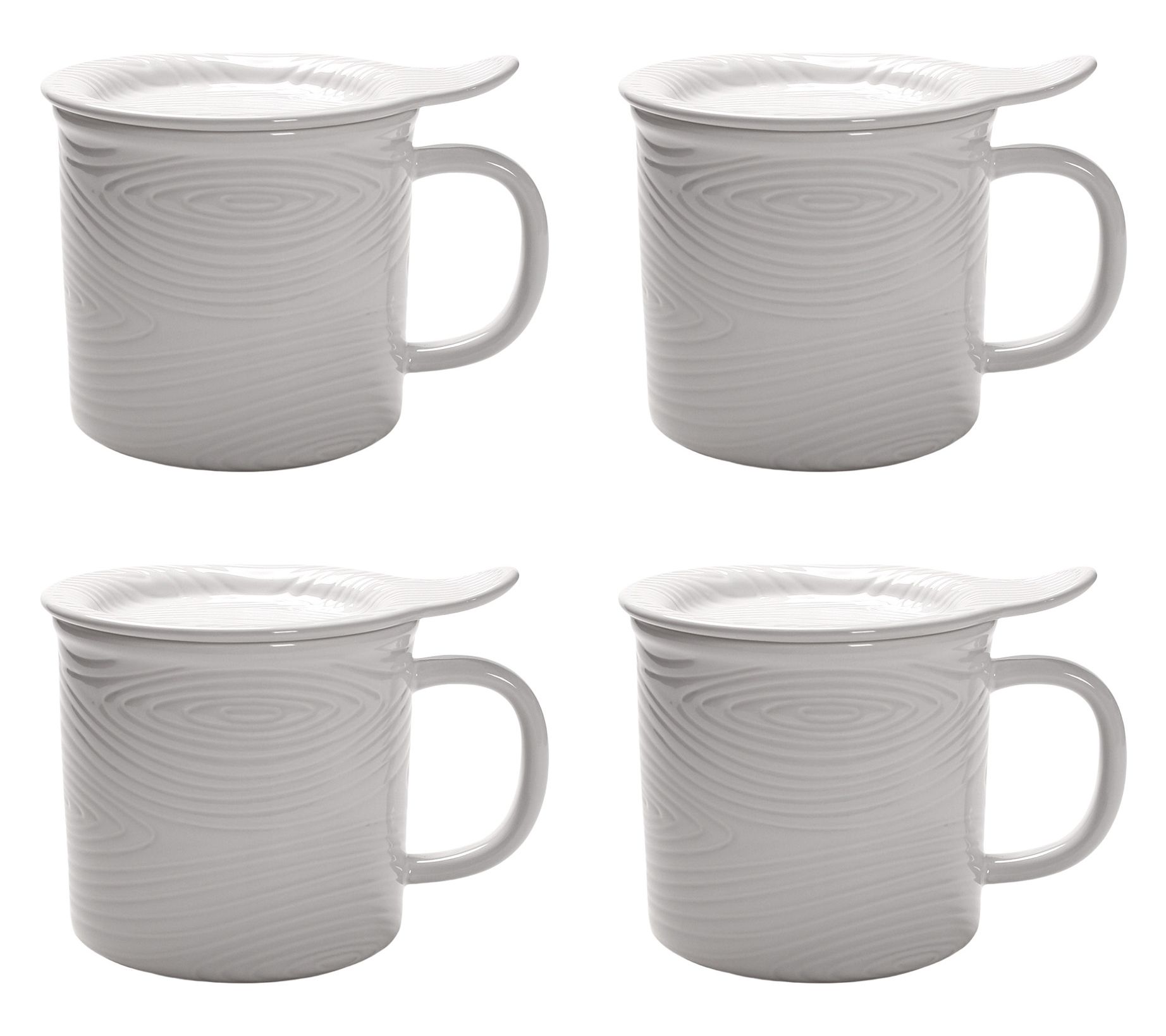 Temp-tations Woodland Set of (4) 24-oz Mega Mugs with Lid-Its
