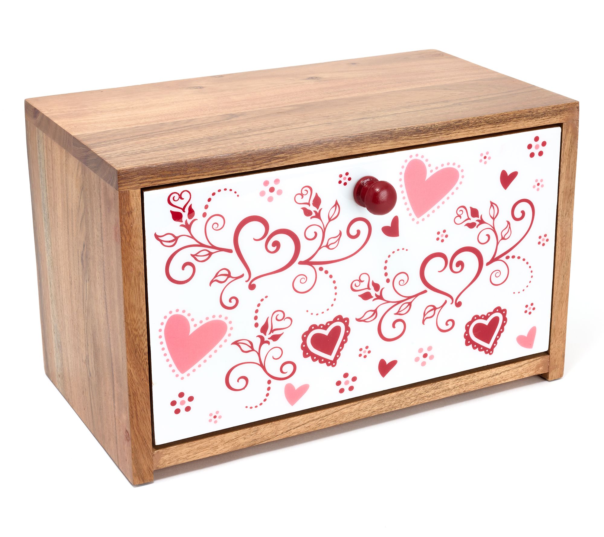 Temp-tations Wooden Bread Box with Decal Print