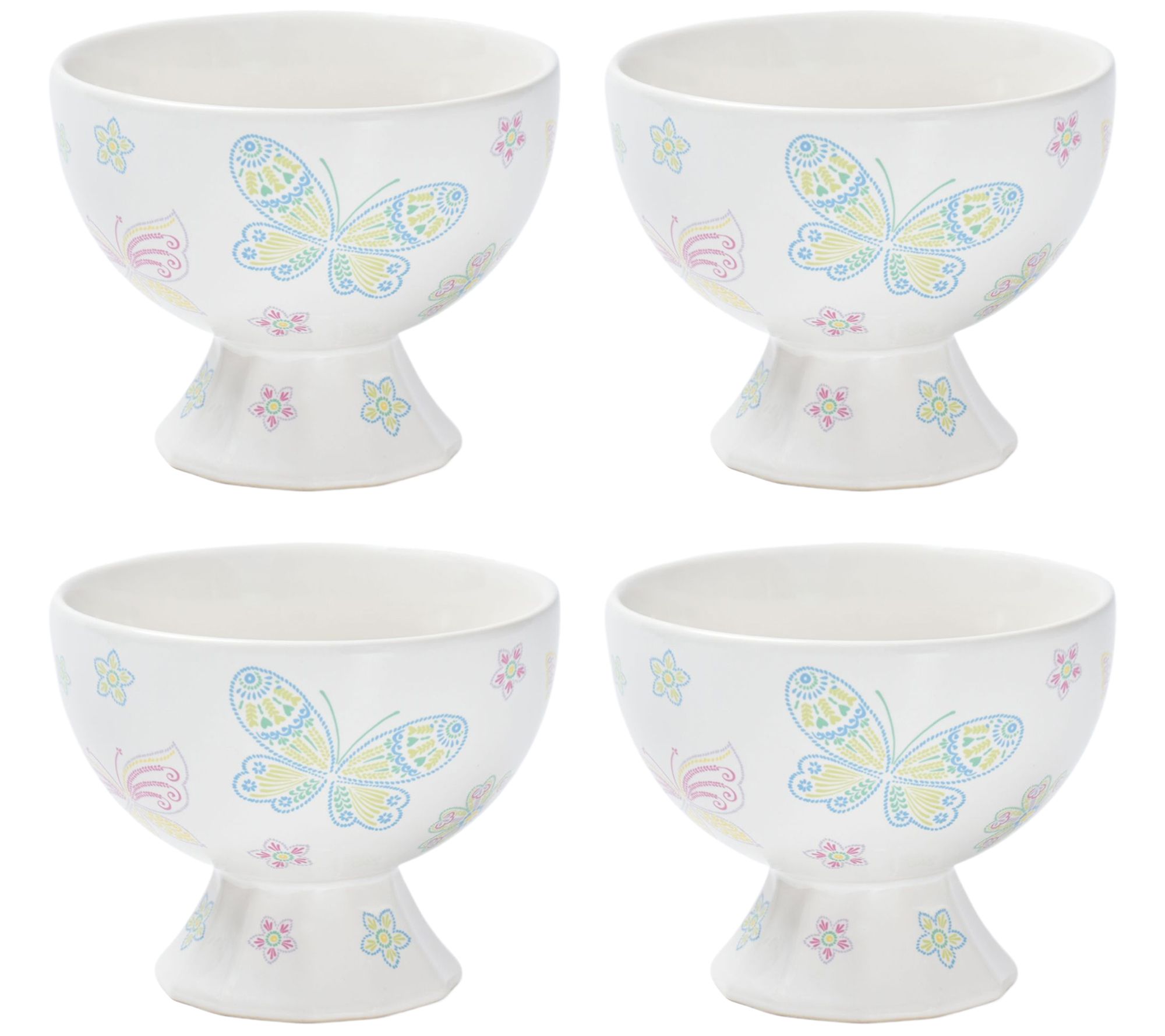 "As Is" Temp- tations Seasonal Set of (4) 16-oz Ice Cream Cups