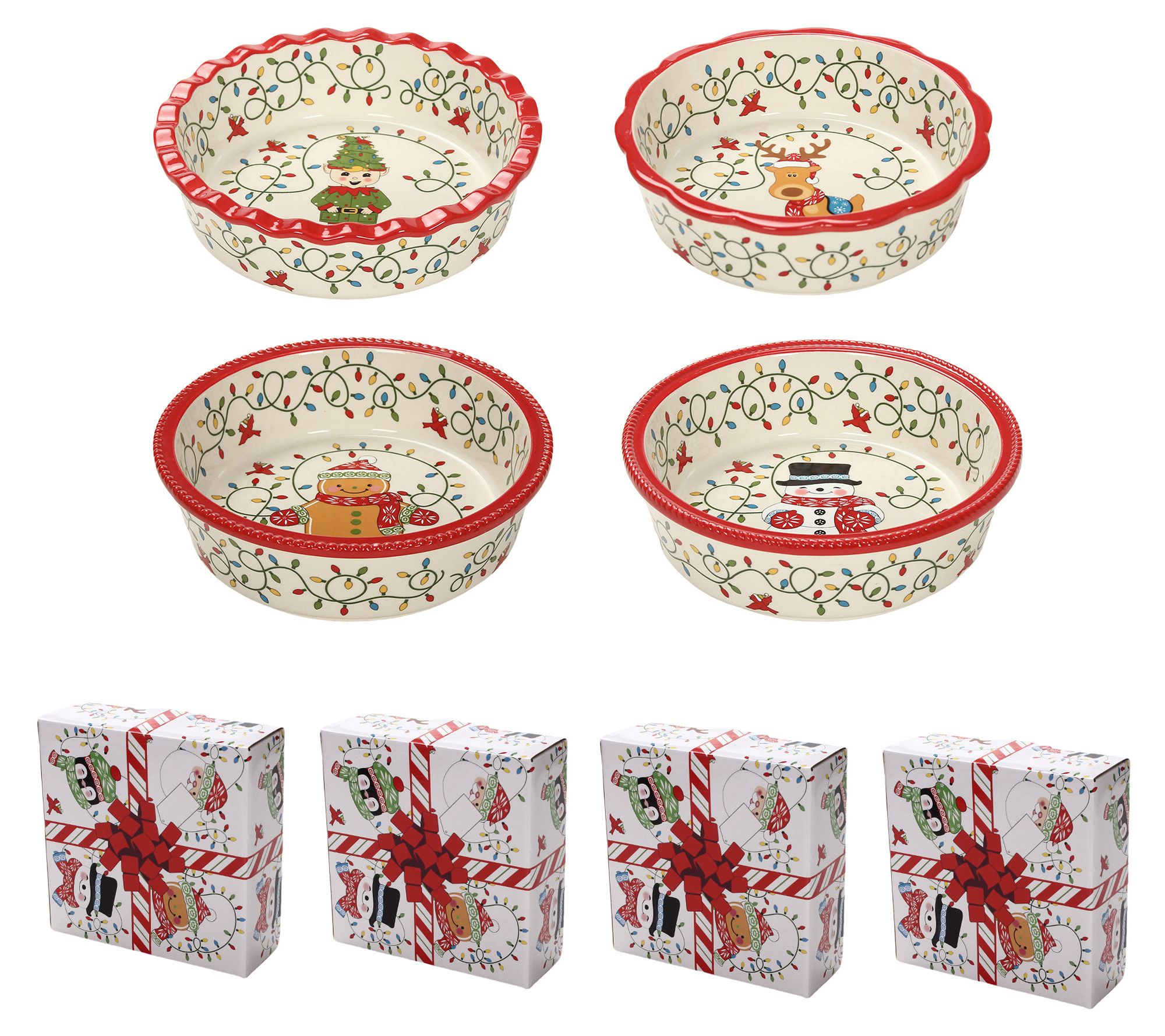 "As Is" Temp-tations Set of 4 Mini Pie Plates