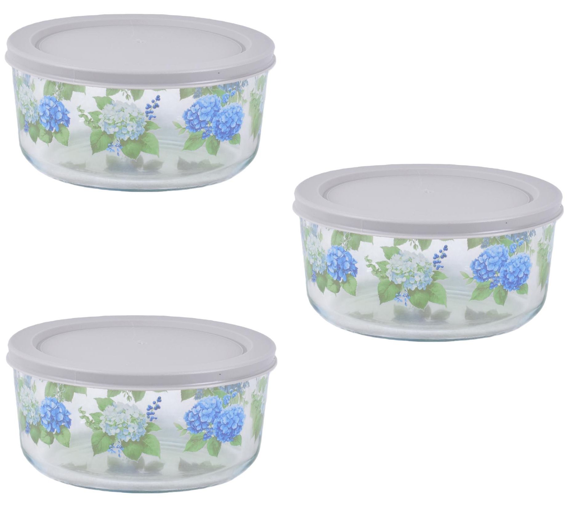 "As Is" Temp-tations Seasonal S/3 Borosilicate Glass Bowls