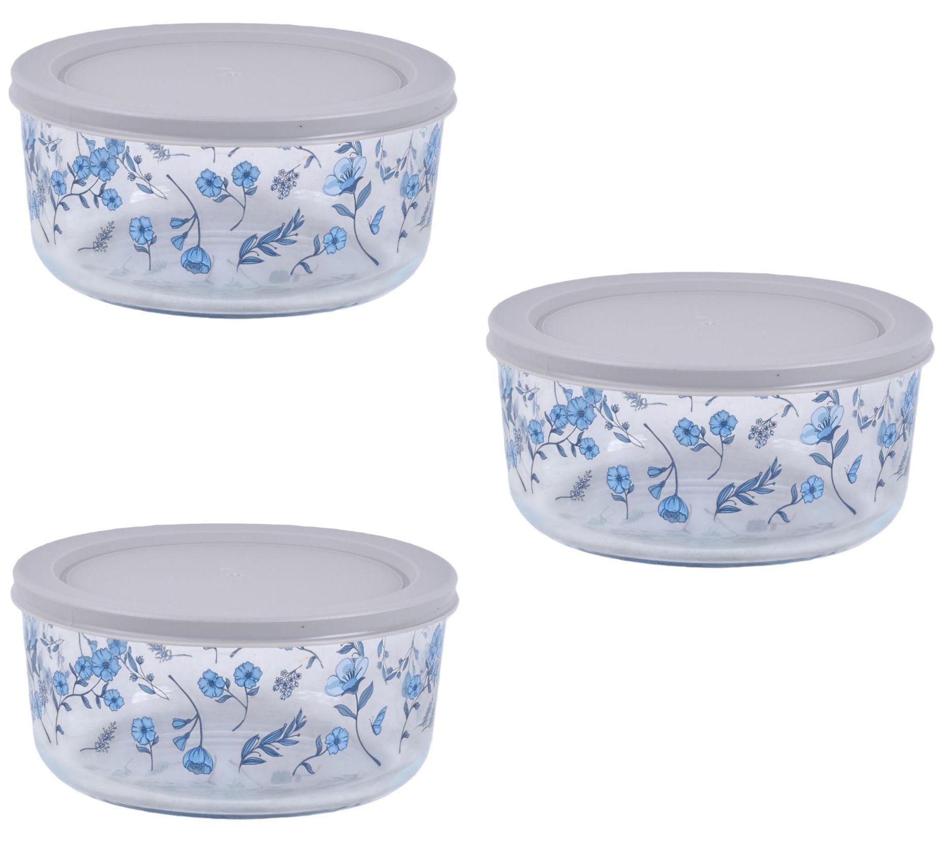"As Is" Temp-tations Seasonal S/3 Borosilicate Glass Bowls