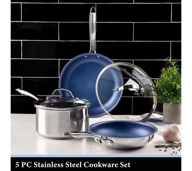Blue Diamond Stainless Clad Pro 10-Piece Cookware Set