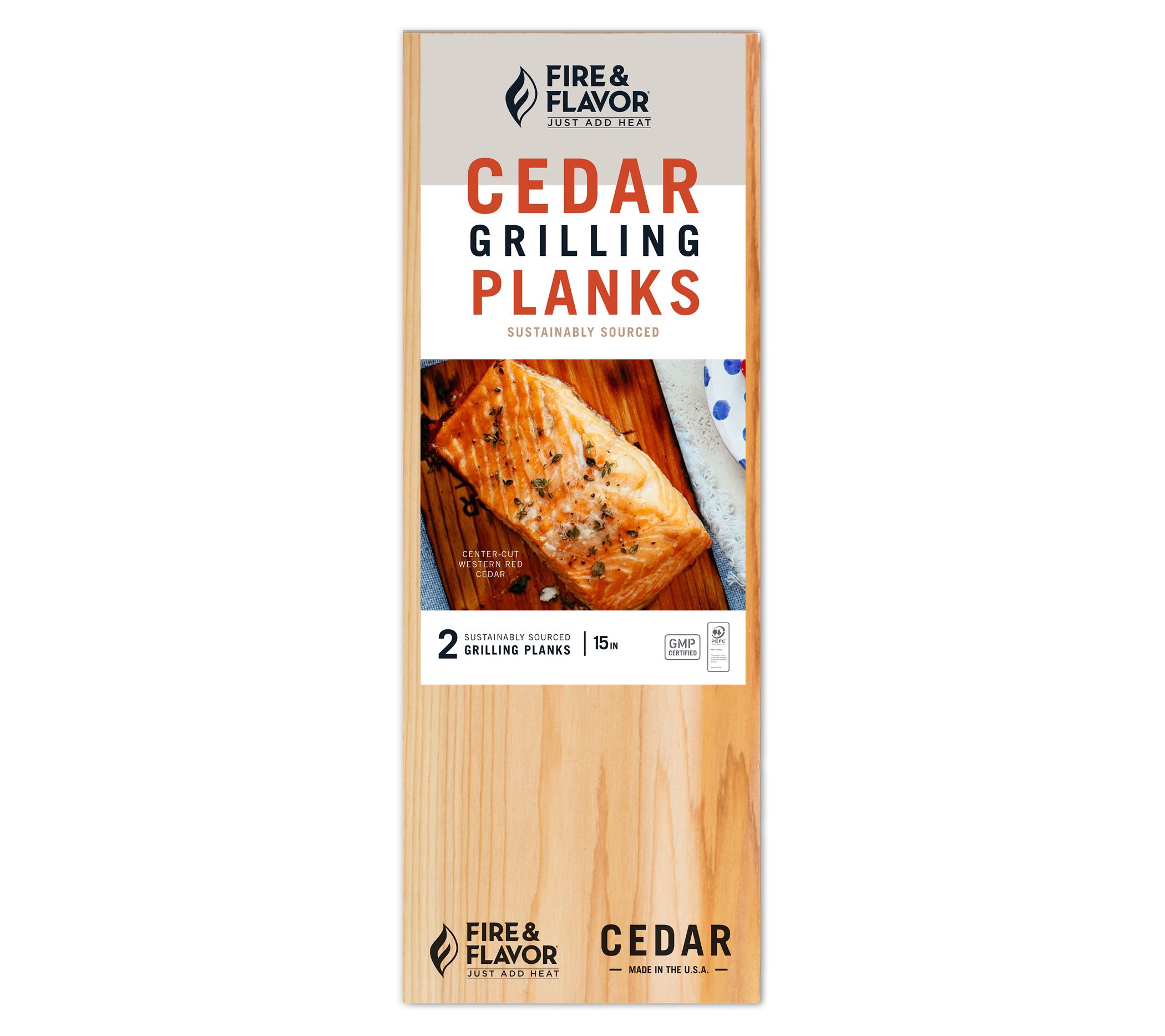 Fire & Flavor 2 Pack 15" Cedar Grilling Planks