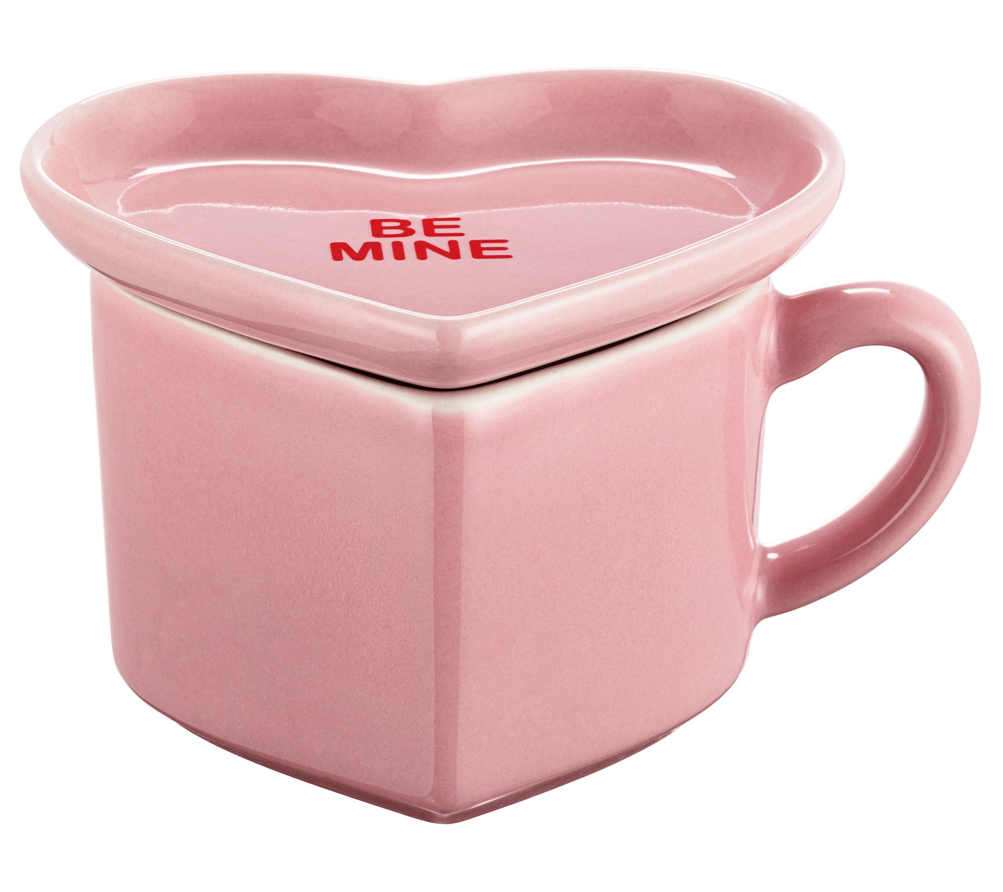 Miss Valentine 18 oz. Ceramic Heart Mug and Saucer - 20518514