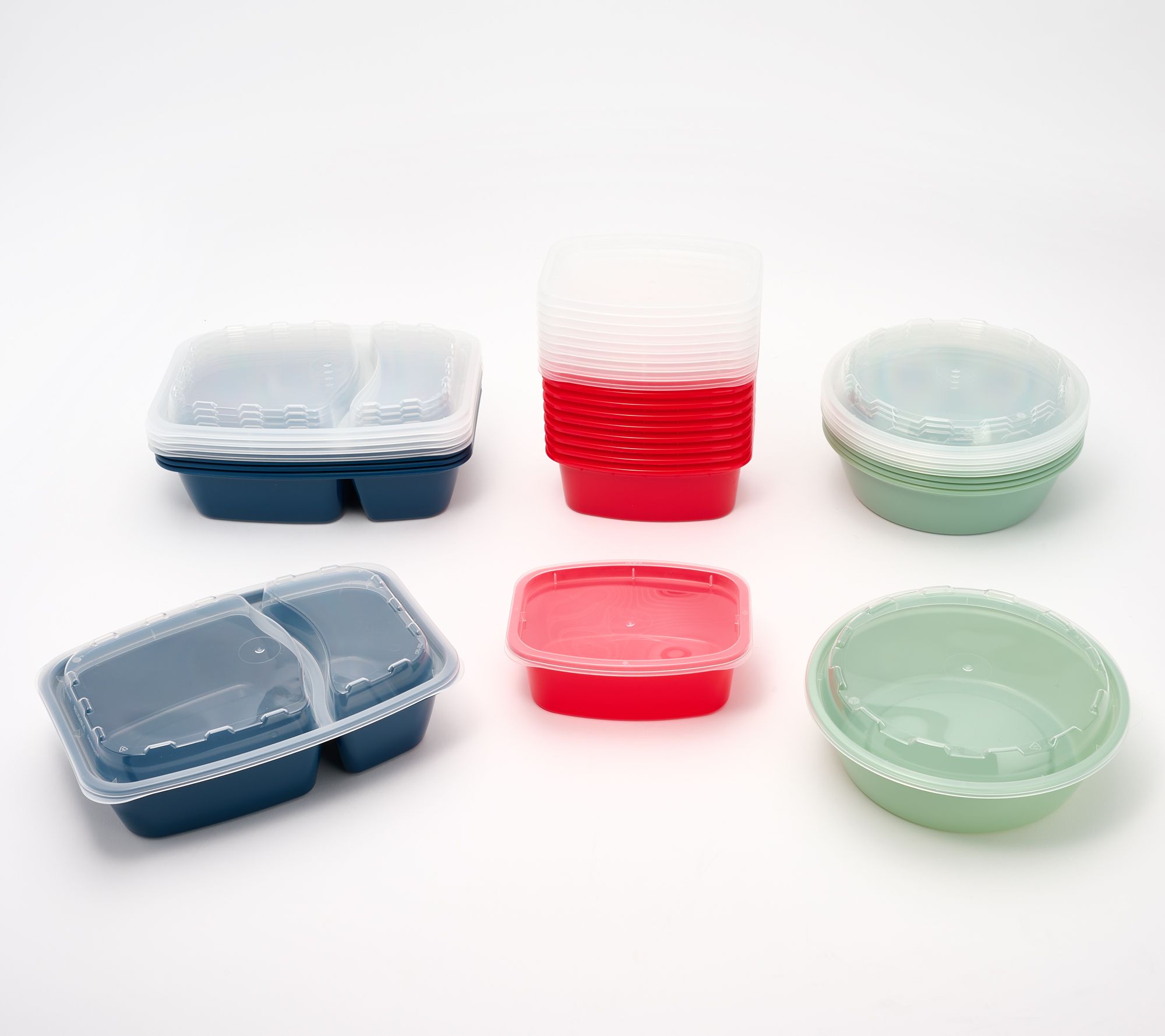 CUBE 20-Pc Reusable Meal Prep and Leftovers Food Containers