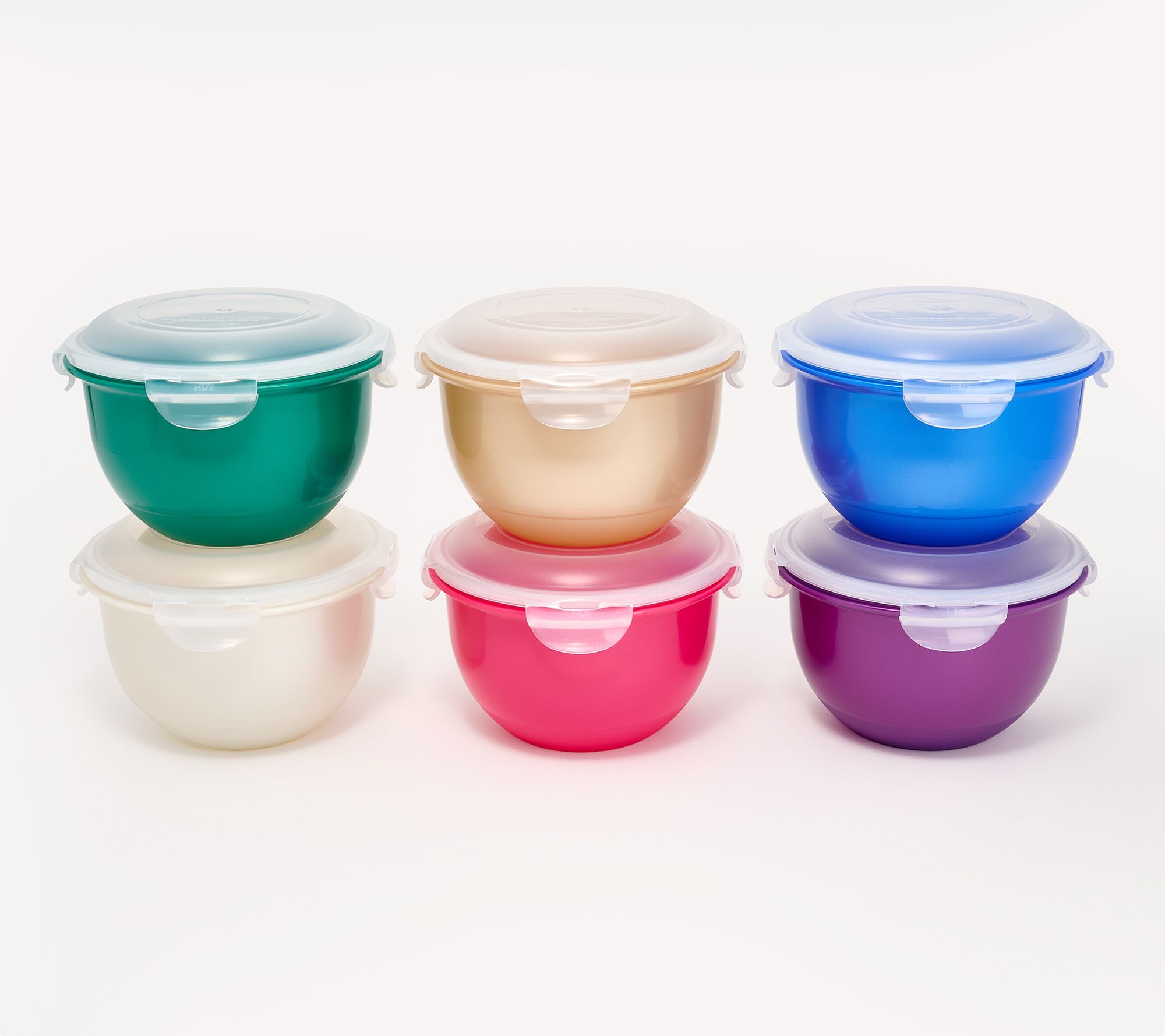 LocknLock Set of 6 Multicolor Bowl Storage Container Set
