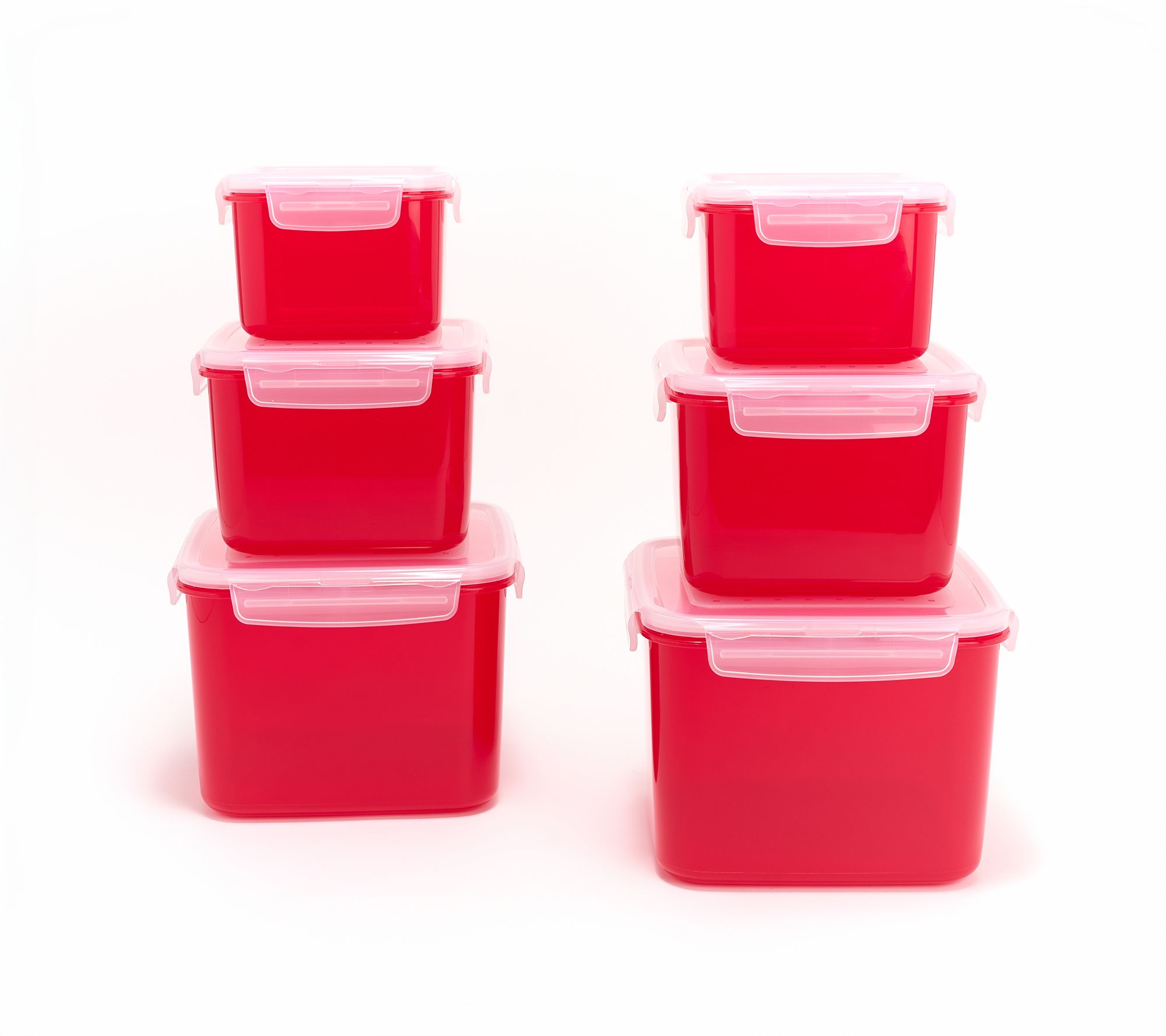 LocknLock 6-Pc Nestable Colored Body Square Storage Set