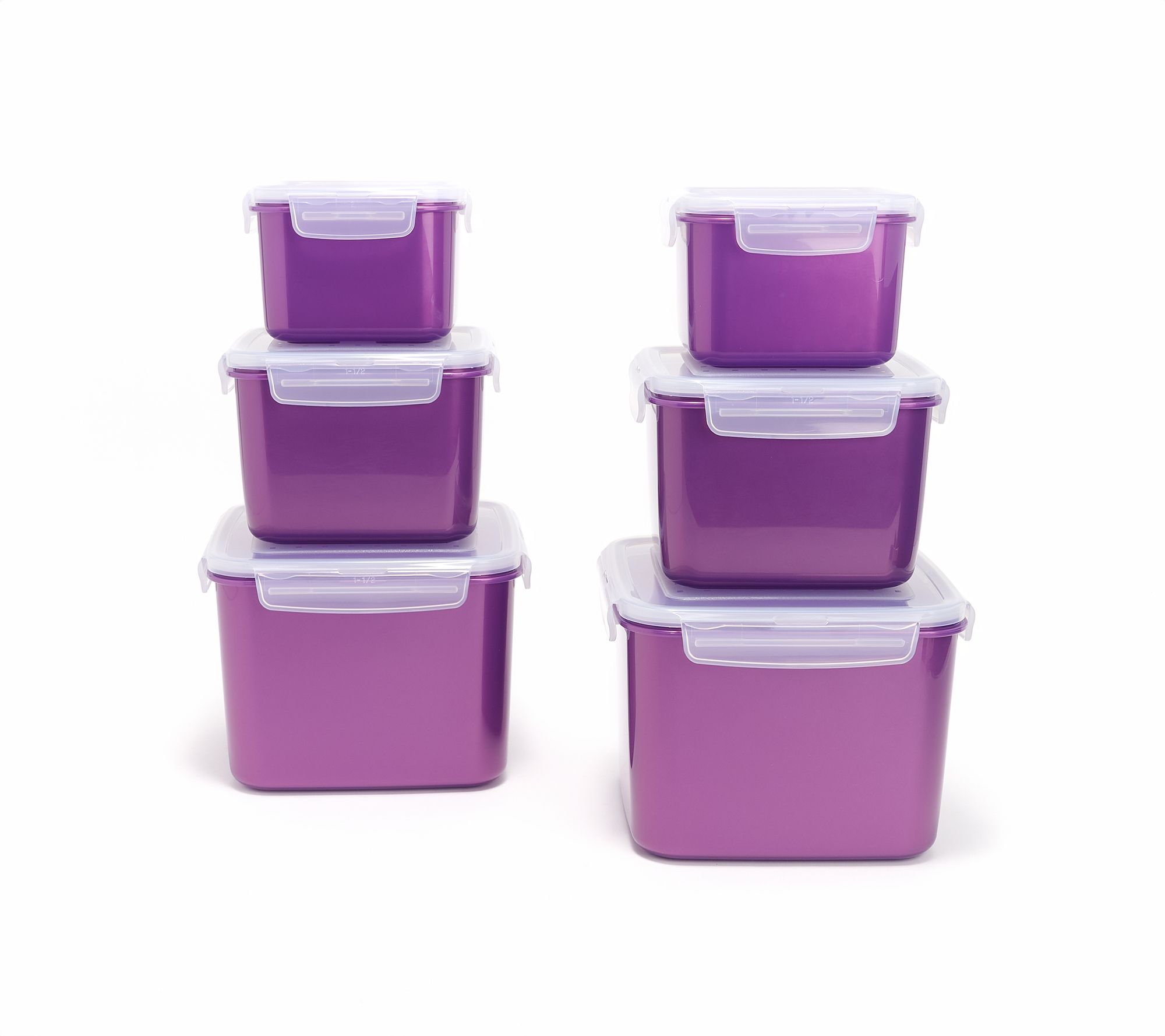 LocknLock 6-Pc Nestable Colored Body Square Storage Set