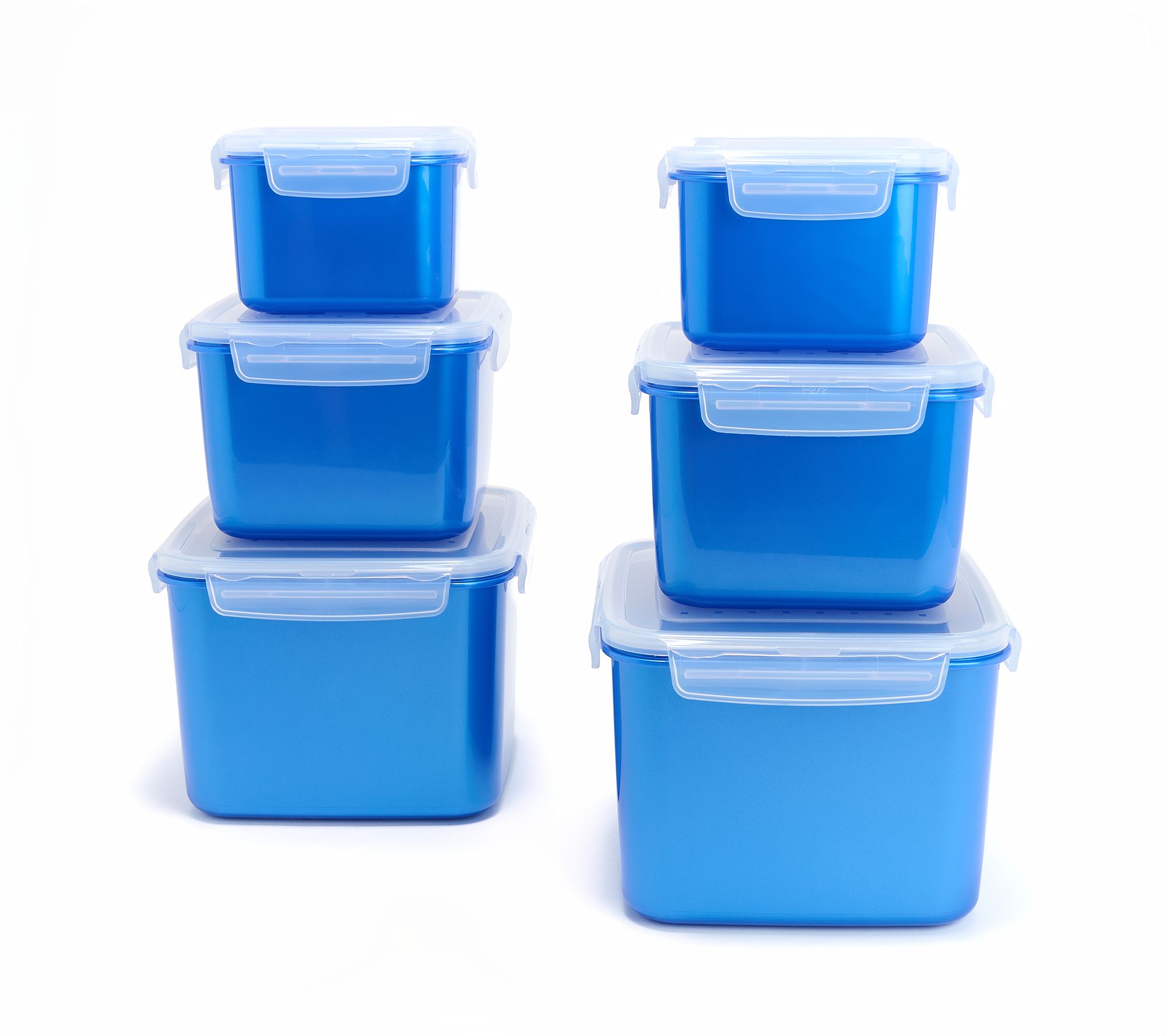 LocknLock 6-Pc Nestable Colored Body Square Storage Set