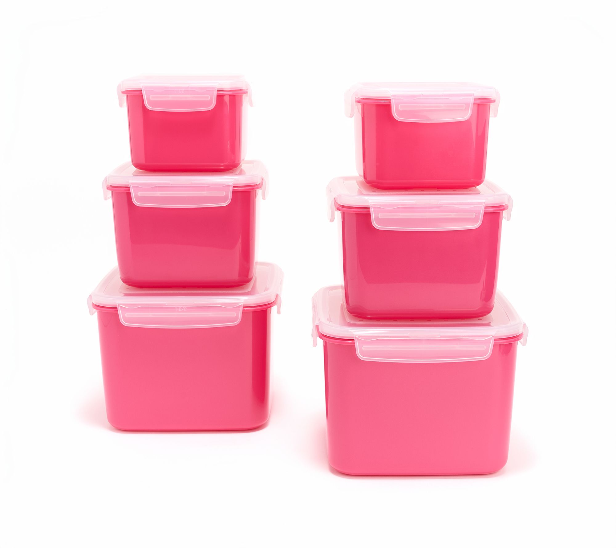 LocknLock 6-Pc Nestable Colored Body Square Storage Set