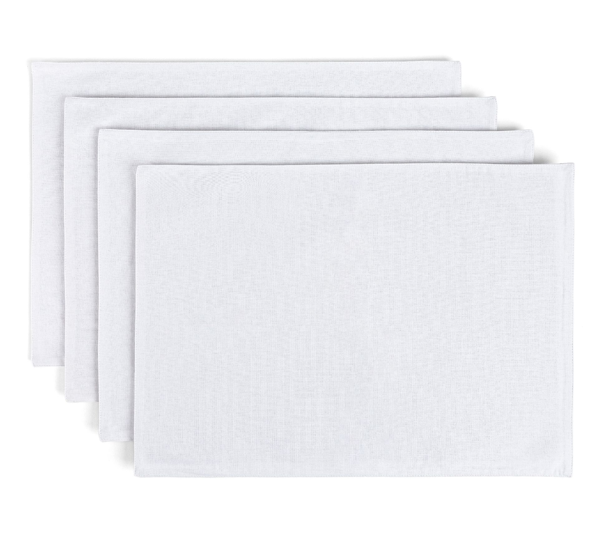 over&back Set of 4 Woven Chambray Placemats - 100% Cotton