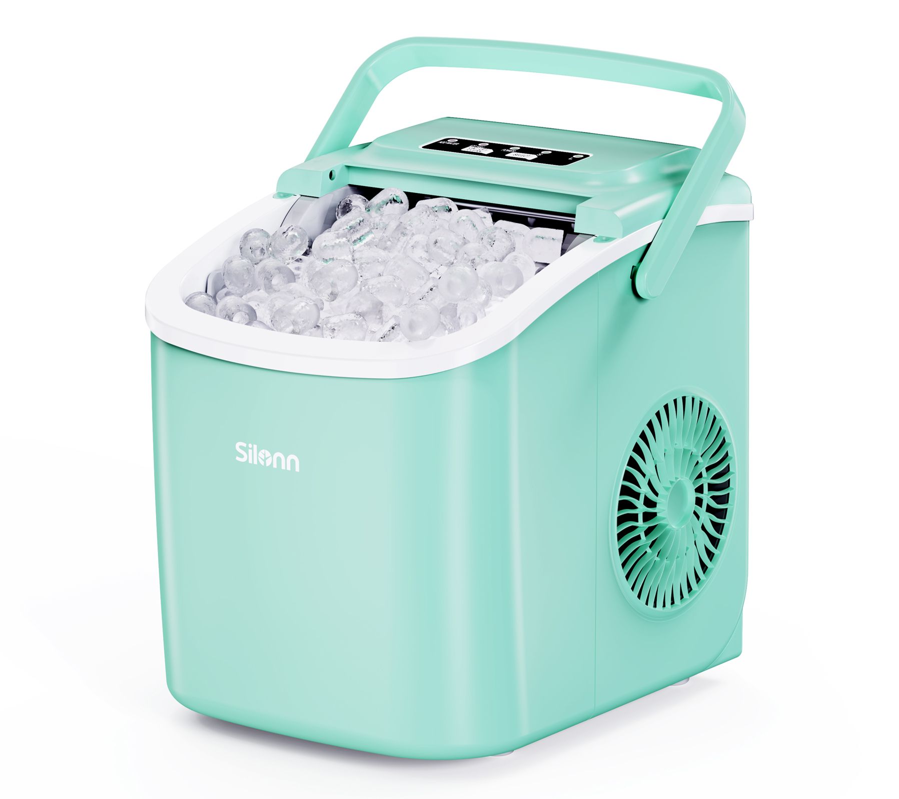 Silonn 26-lb Countertop Ice Maker w/ 2 Sizes of Bullet Ice