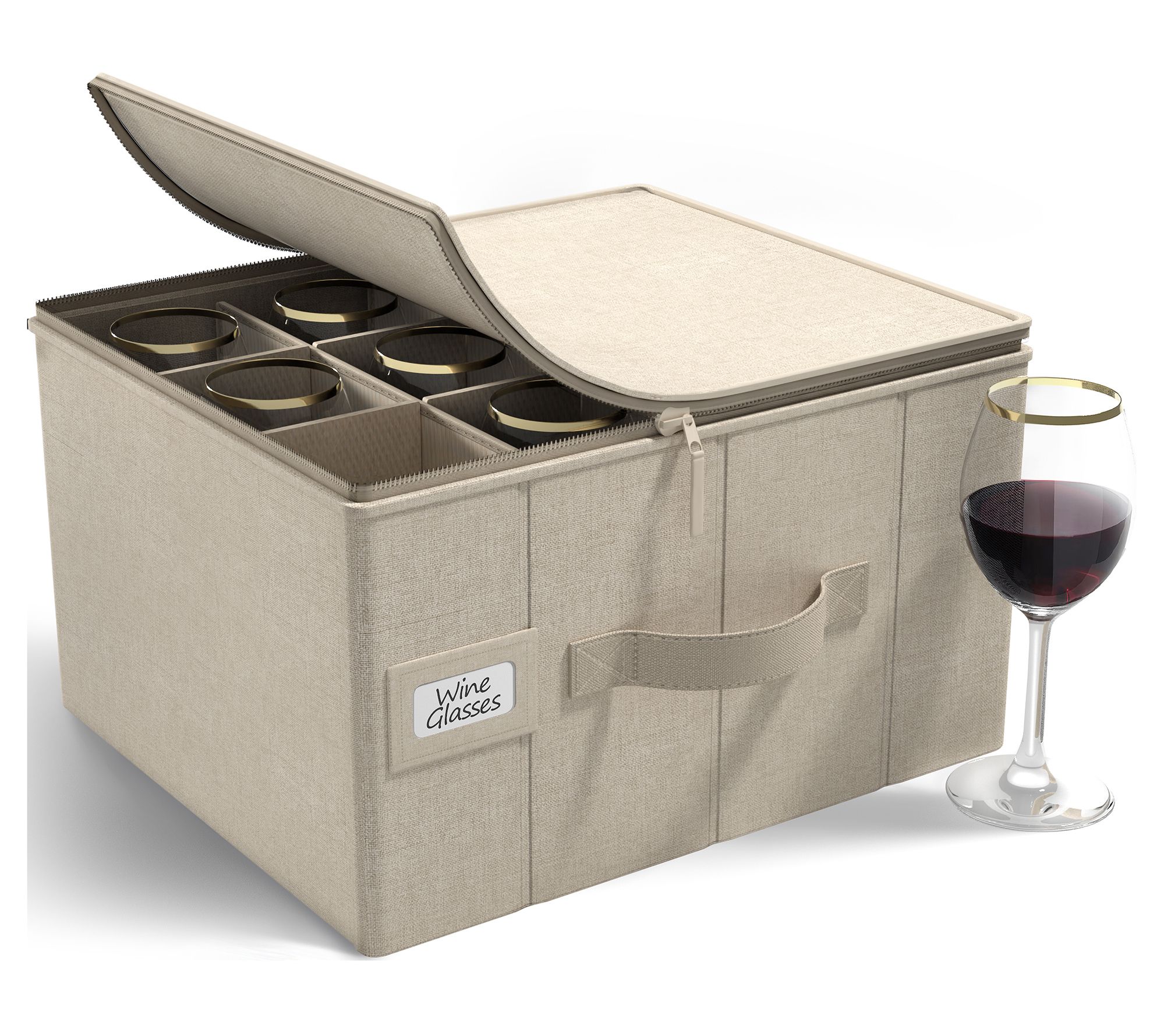 Sorbus Stemware Hard Shell Storage Case