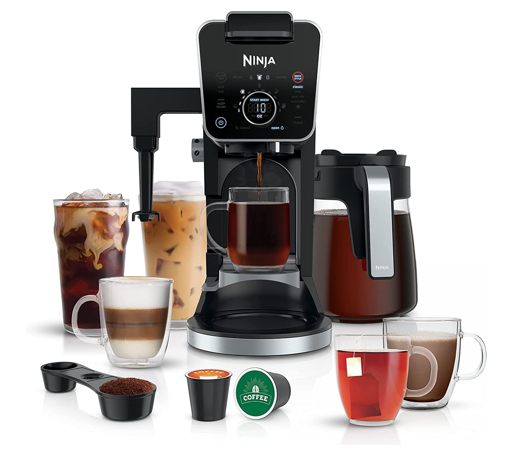  Ninja DualBrew Pro Hot & Iced Single-Serve & 12-Cup Carafe Coffee System