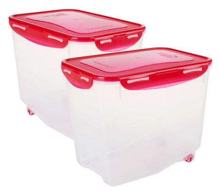 LocknLock Set of 2 Bulk Storage Containers with Containers 