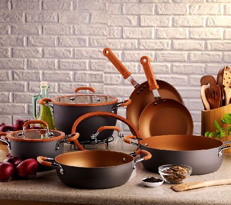10-pc. Hard Anodized Cookware Set w/ Color Nonstick by MarkCharles ...