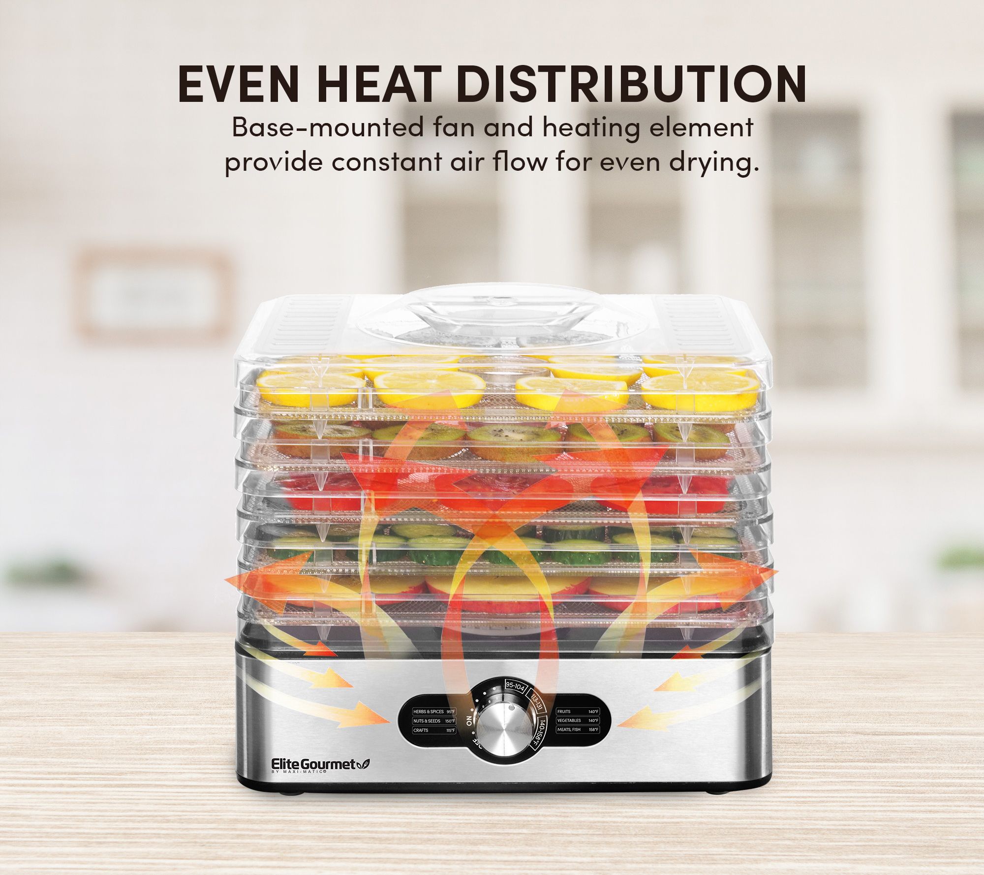  Ivation 6 Tray Countertop Digital Food Dehydrator