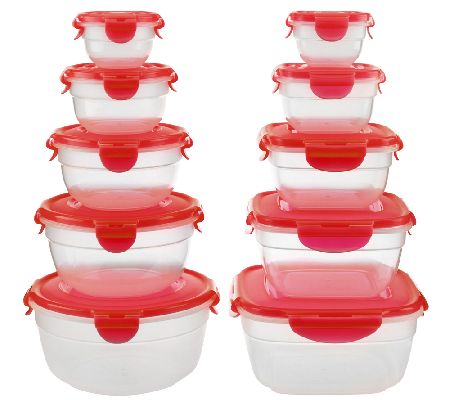 LocknLock 10-Piece Nestable Zen Containers with Handle Lids 