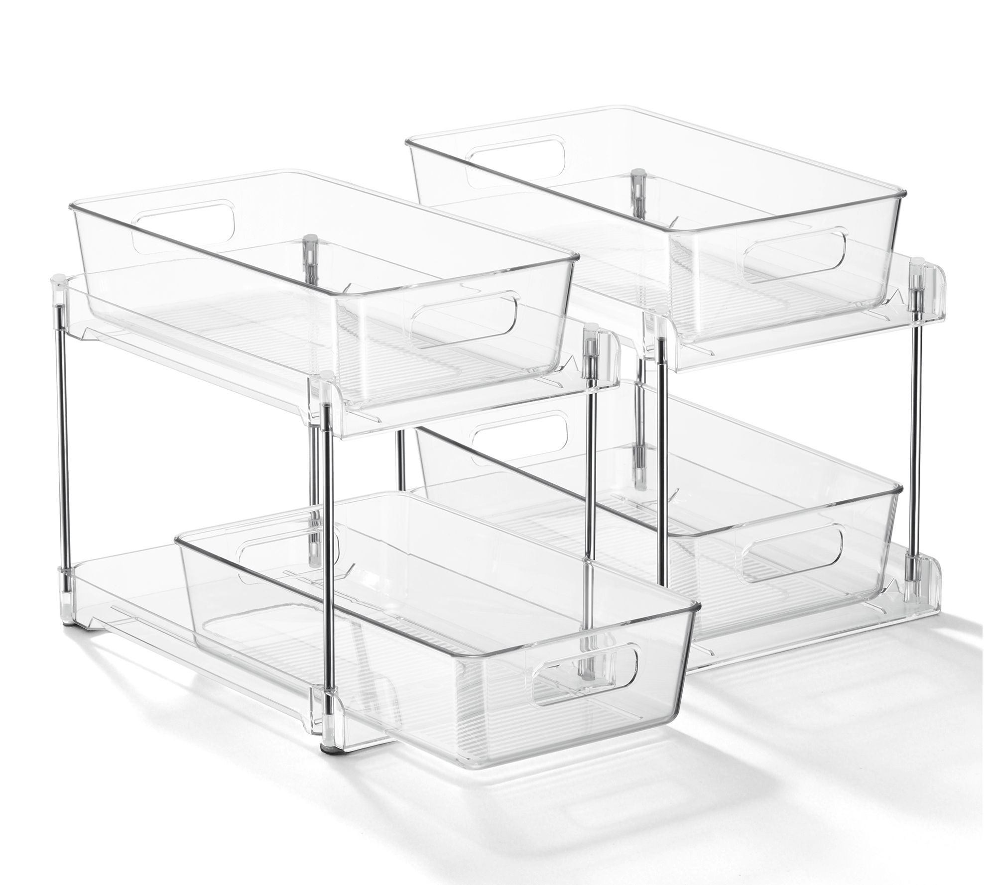 Sorbus Set of 2 2-Tier Pull Out Kitchen Organizers