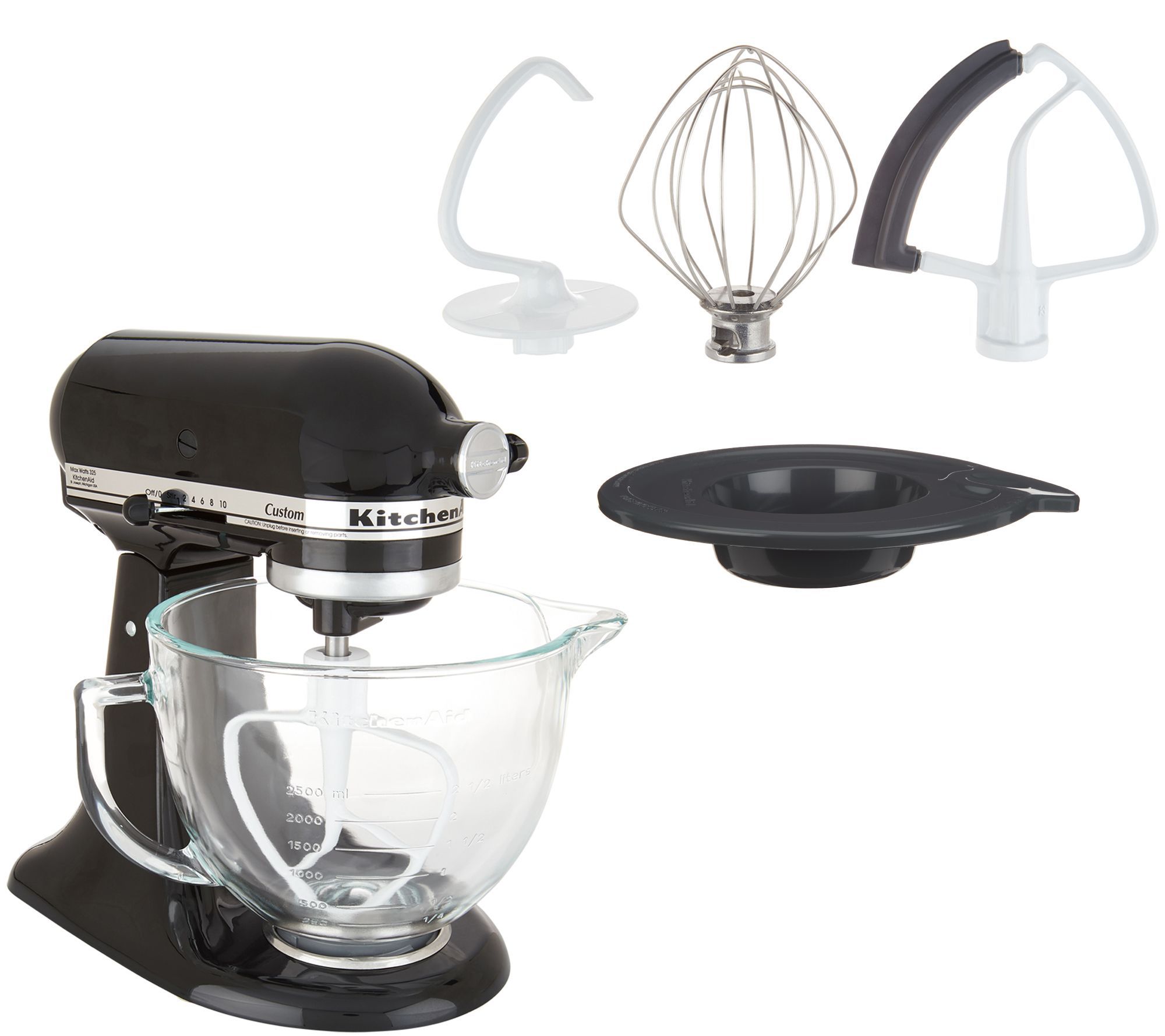 KitchenAid 5-Quart Stand Mixer with Glass Bowl and Flex Edge Beater