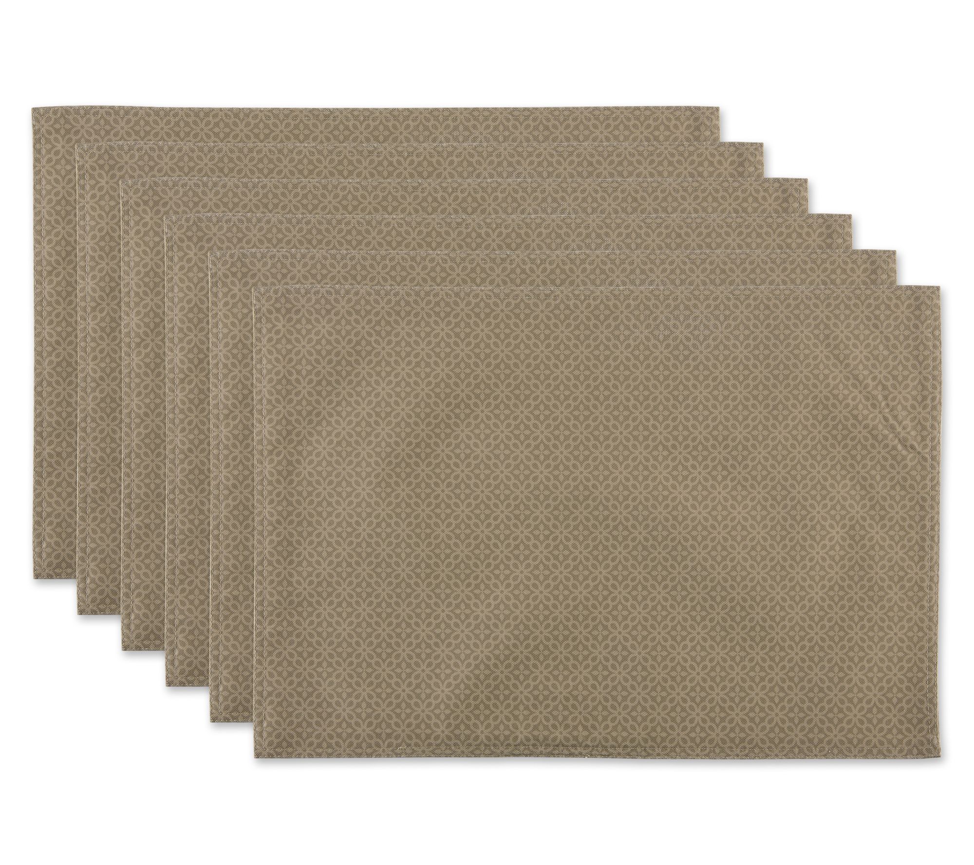 Design Imports Set of 6 Tonal Lattice Outdoor Pacemats