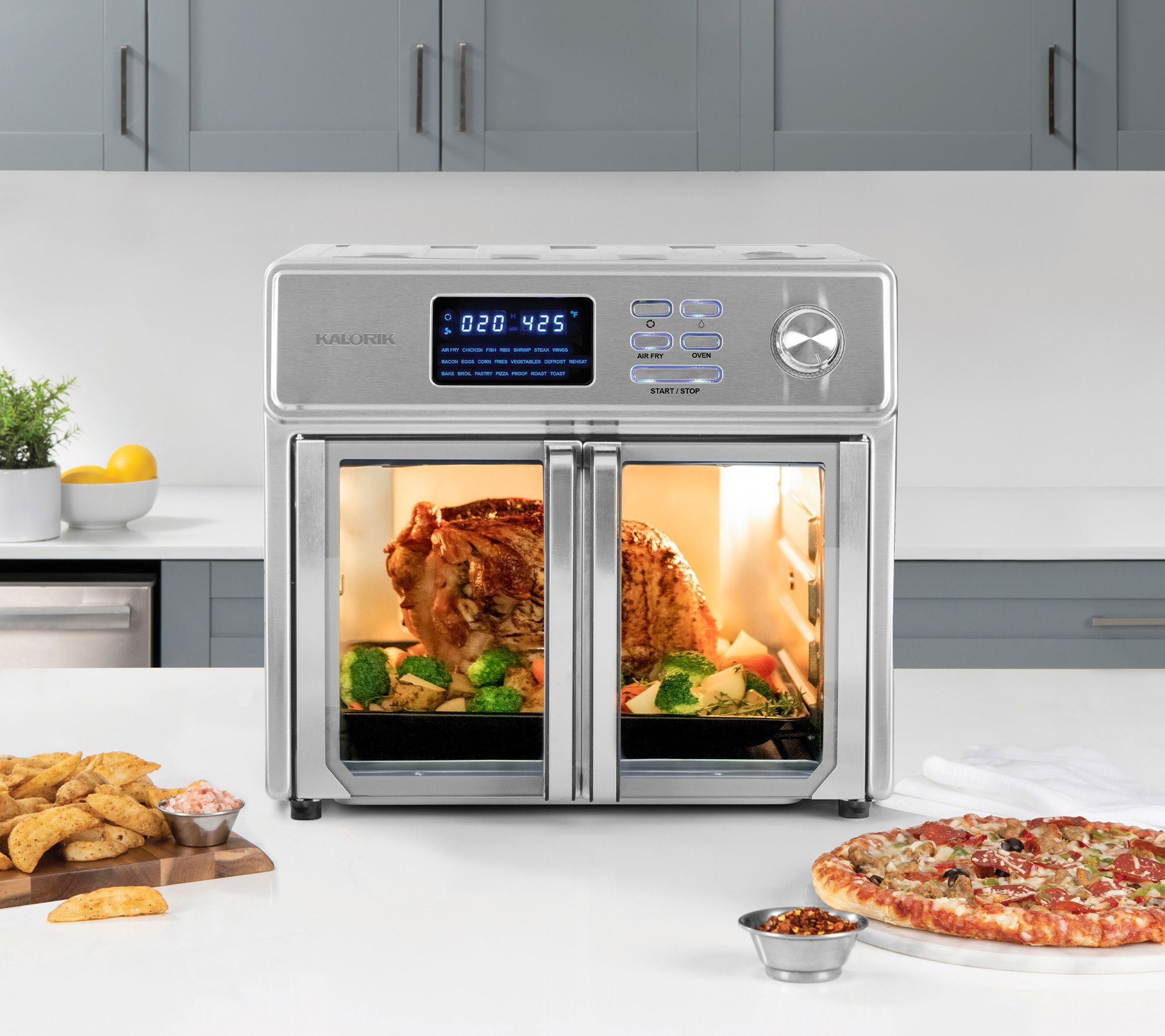 Kalorik 26-Quart Digital Maxx Air Fryer Oven with 7 Accessories Refurbished