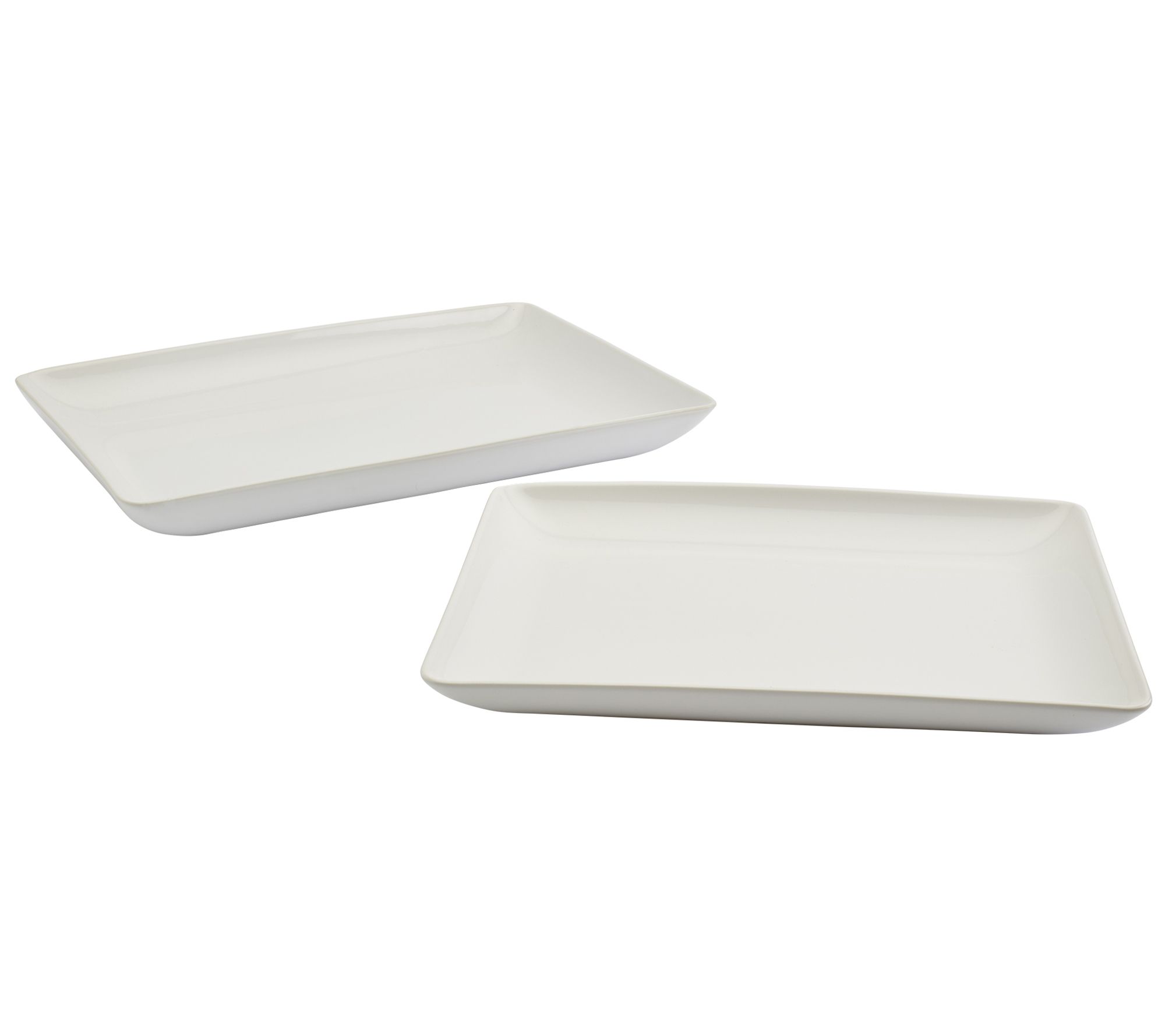 Denmark Blanc de Blanc 2 Piece Rectangular Serving Platters