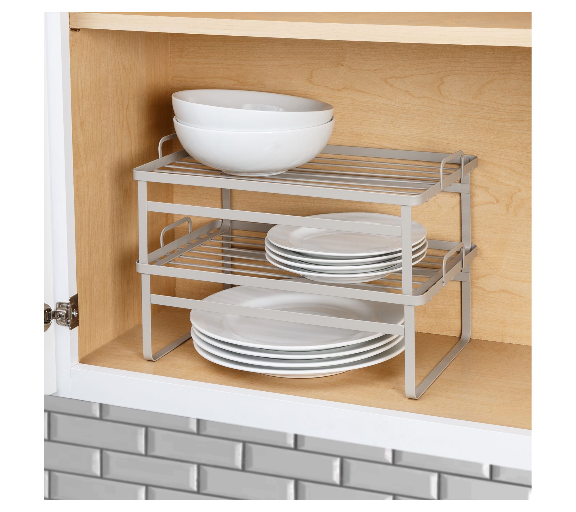 Honey-Can-Do Set of 2 Stackable Cabinet Shelves - QVC.com