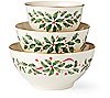 Lenox Set of (3) Holiday Nesting Bowls
