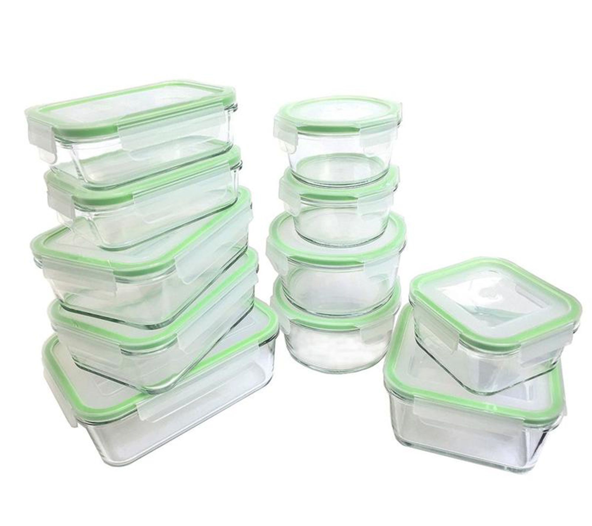 Glasslock 16-Piece Round Shape Glass Food Storage Set