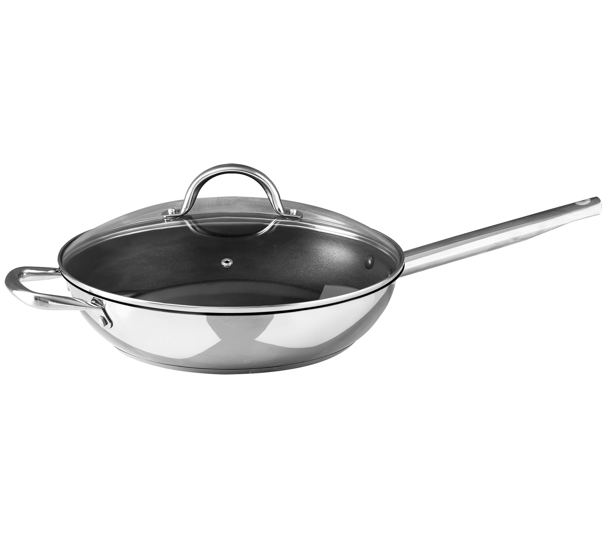  THE ROCK by Starfrit 12.5-Inch Nonstick Wok with Helping  Handle, One Size, Black: Home & Kitchen
